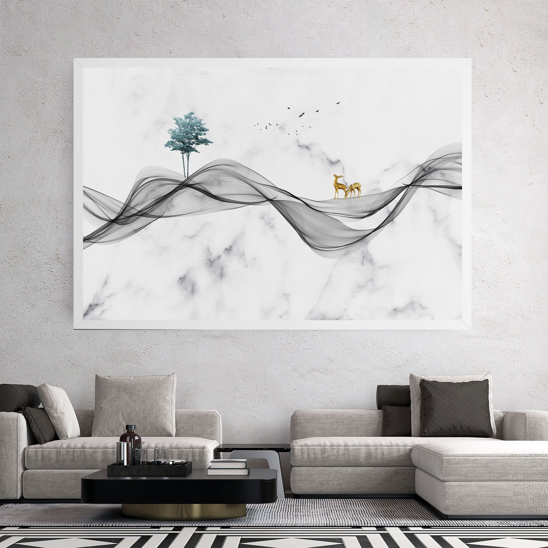 Abstract Golden Landscape 1 mockup 2