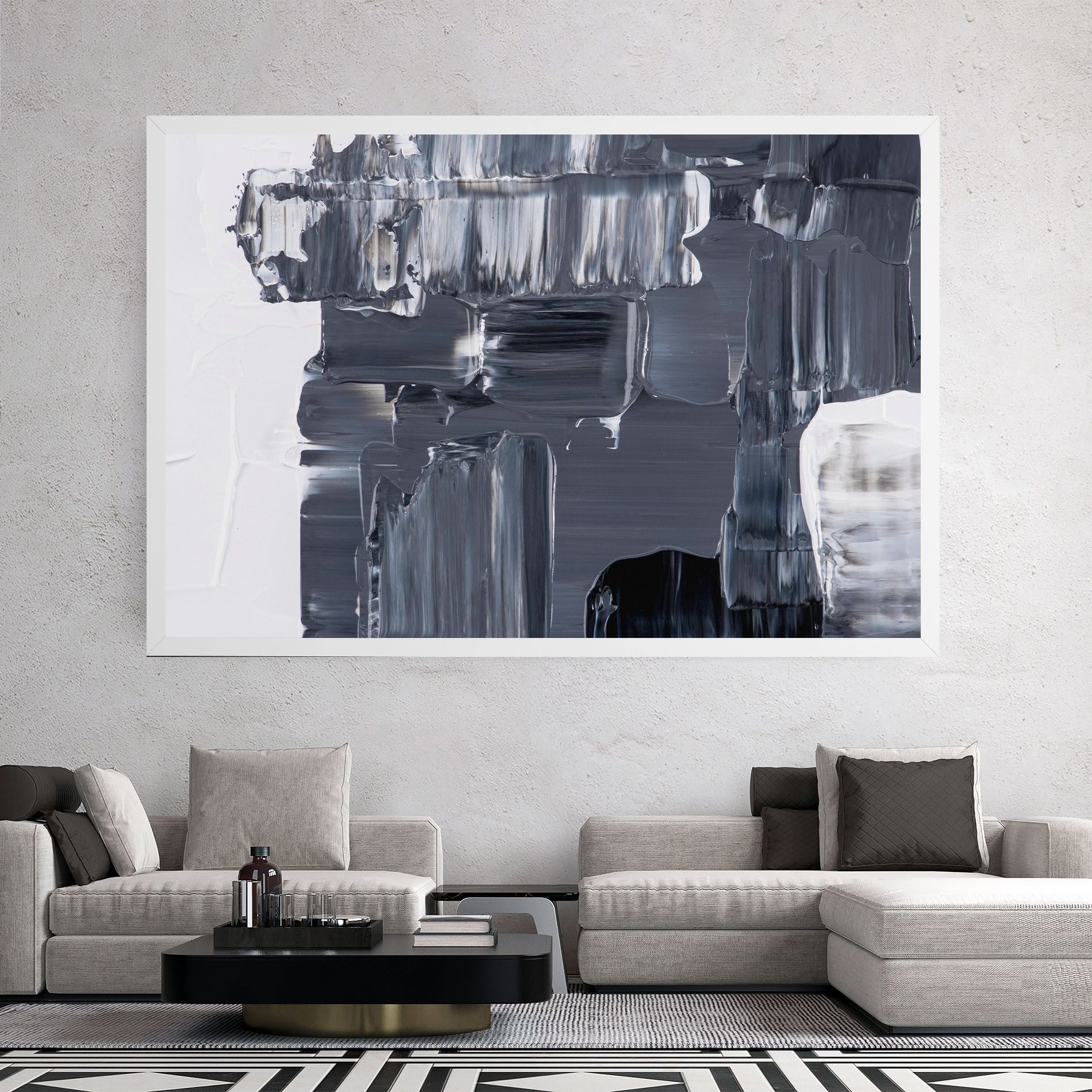 Black Acrylic Painting mockup 2