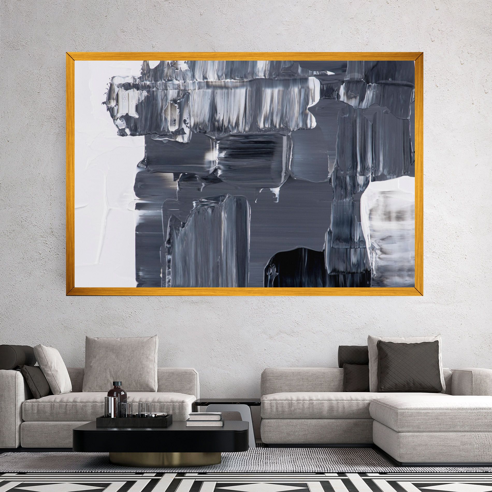 Black Acrylic Painting mockup 2