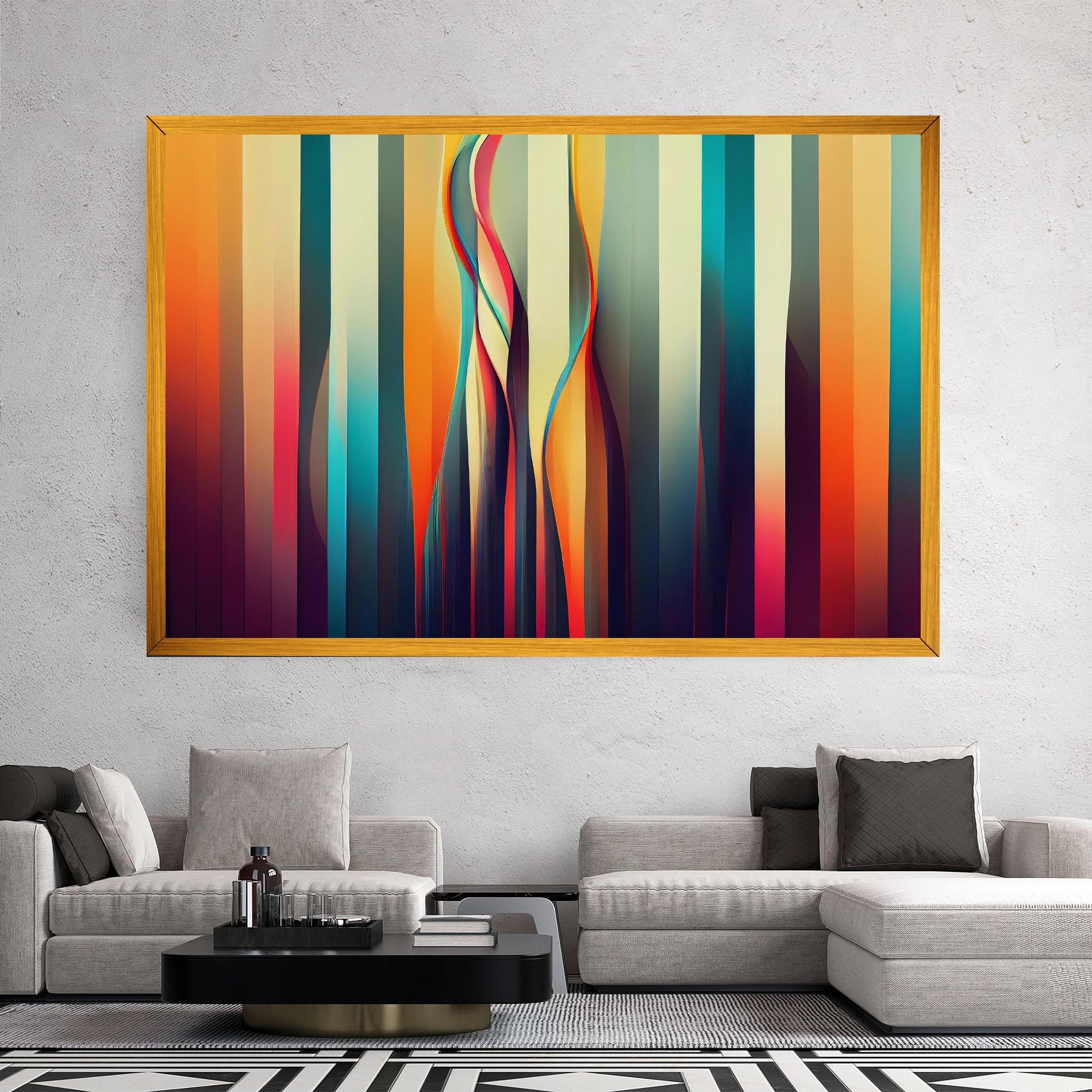 Картина на платно Colorful Geometric Background mockup 2