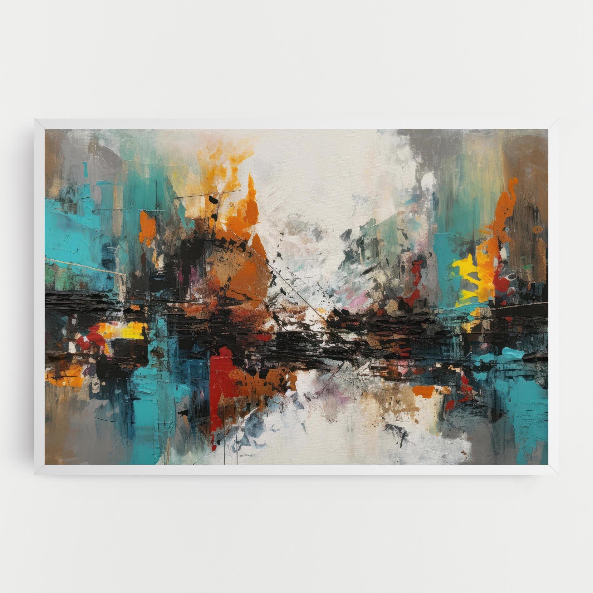 Картина на платно Abstract City Painting mockup 0