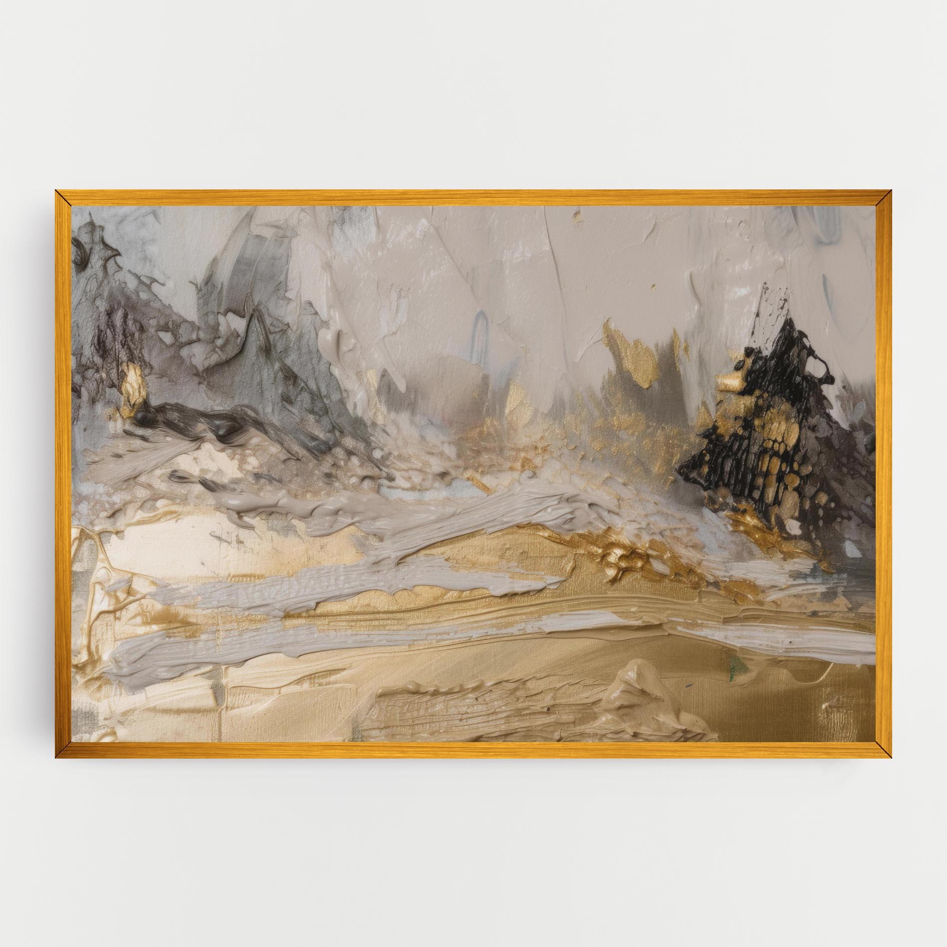 Картина на платно Abstract White Waves mockup 0