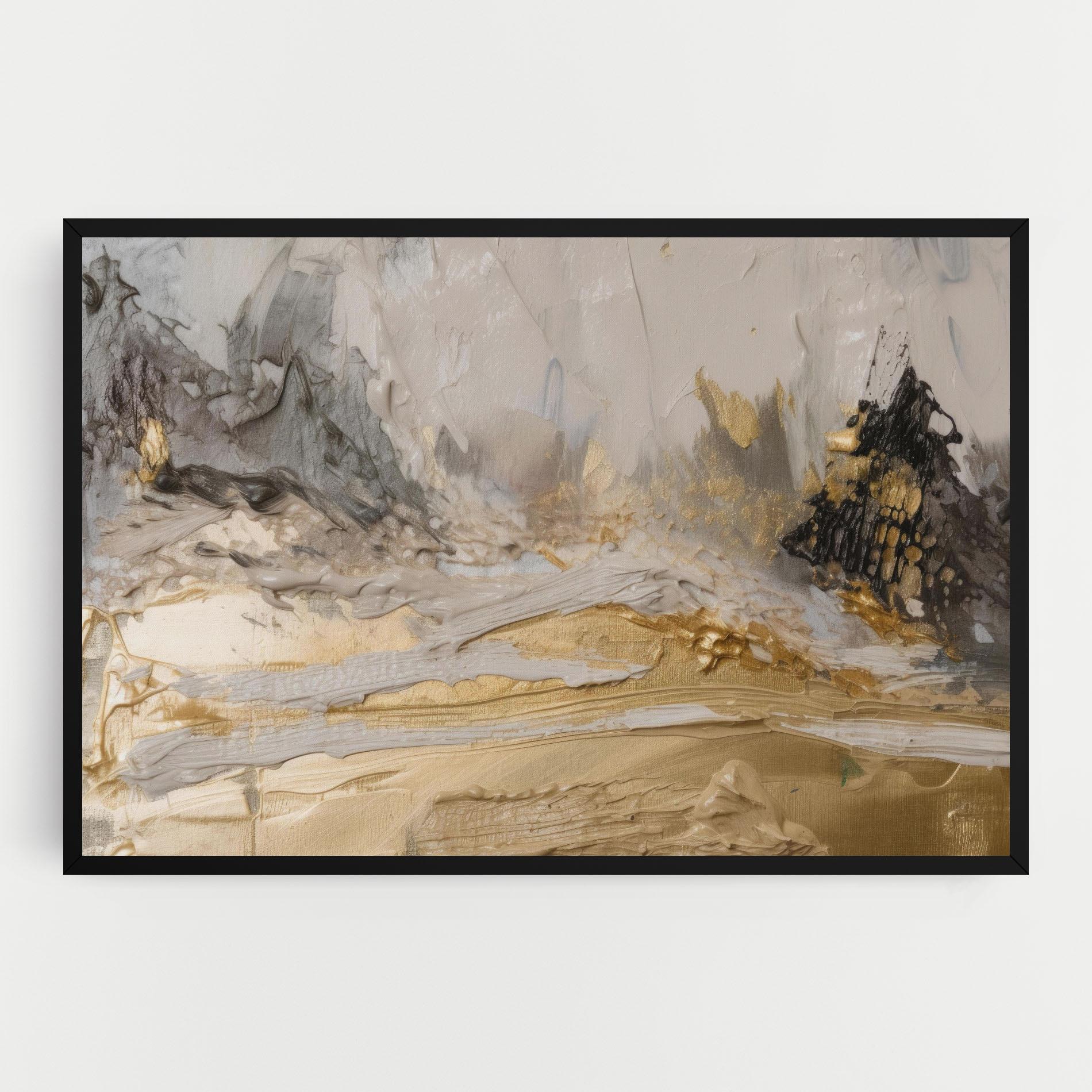 Картина на платно Abstract White Waves mockup 0