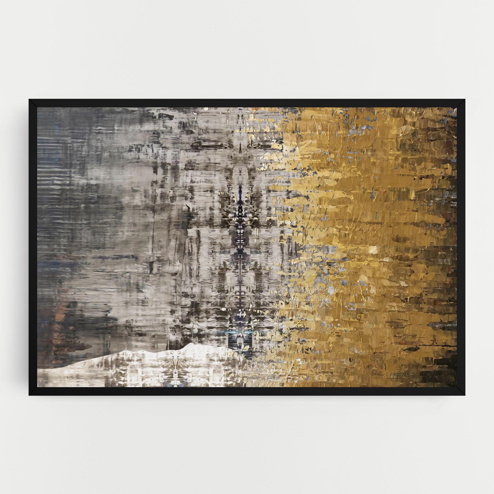 Картина на платно Gold Oil Paint mockup 0