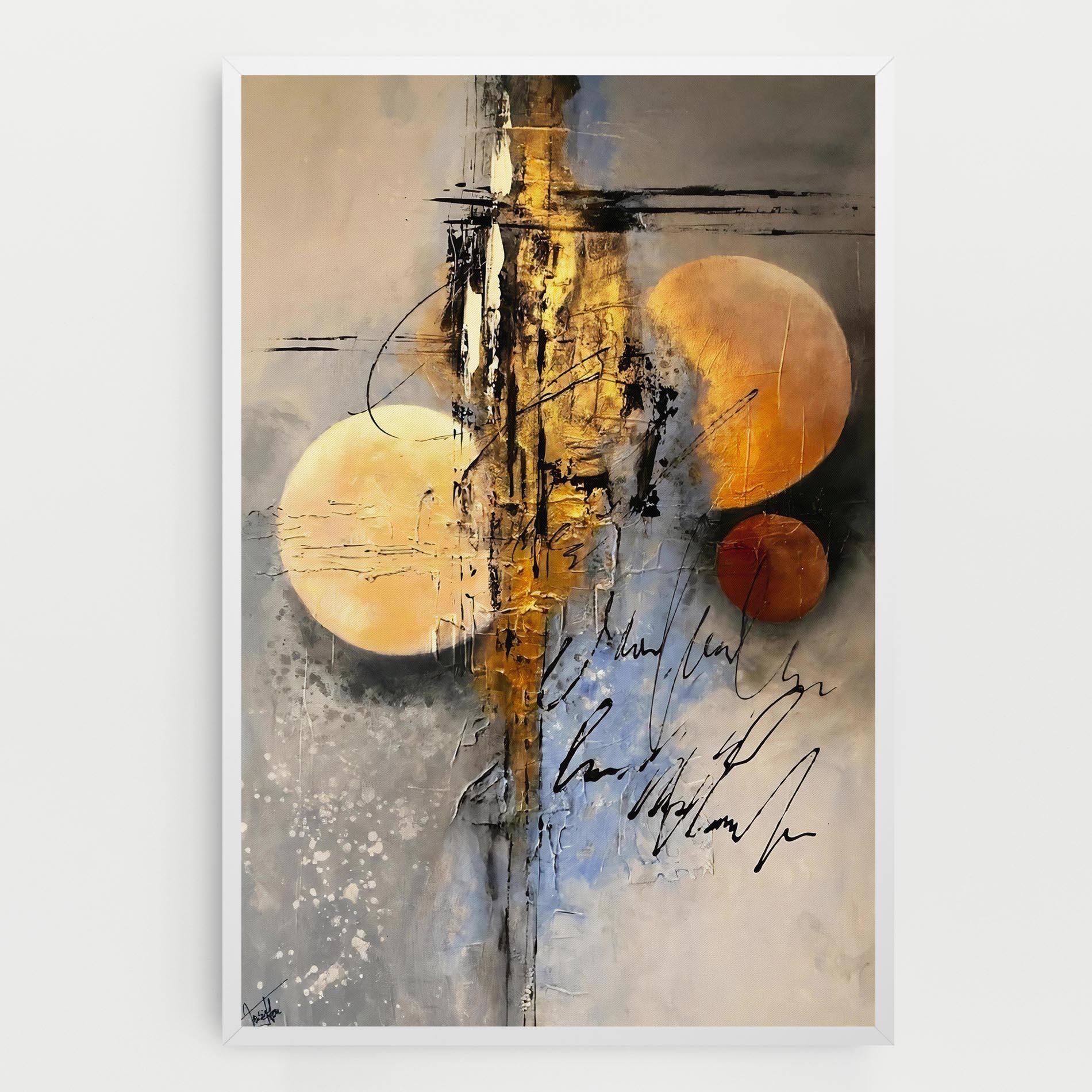 Картина на платно Abstract Moons mockup 0