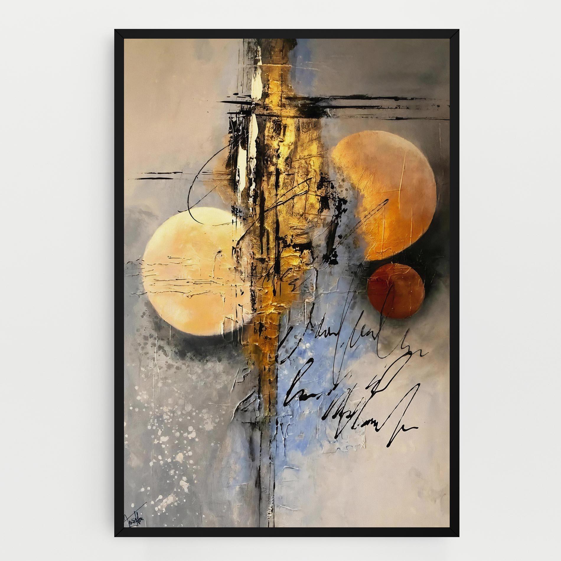 Картина на платно Abstract Moons mockup 0