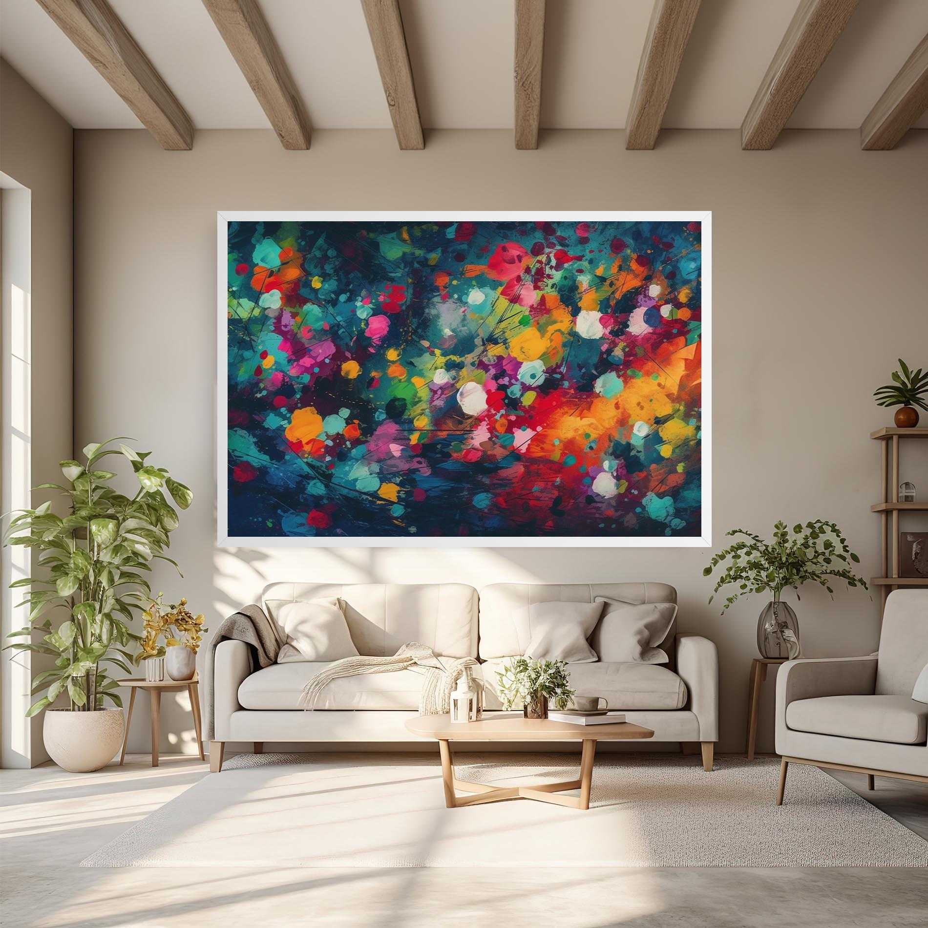 Картина на платно Colors Blue Background mockup 6