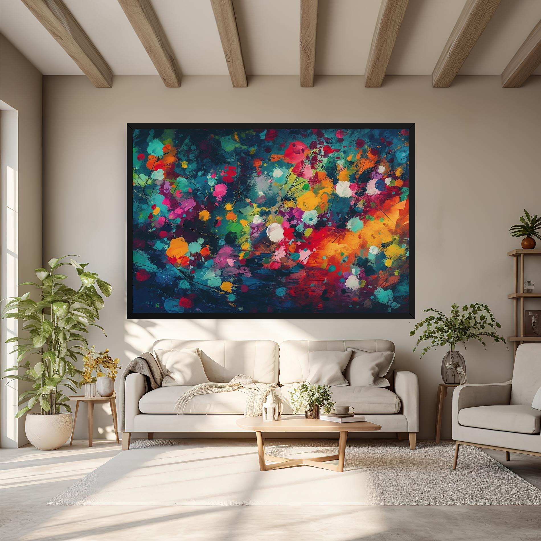 Картина на платно Colors Blue Background mockup 6