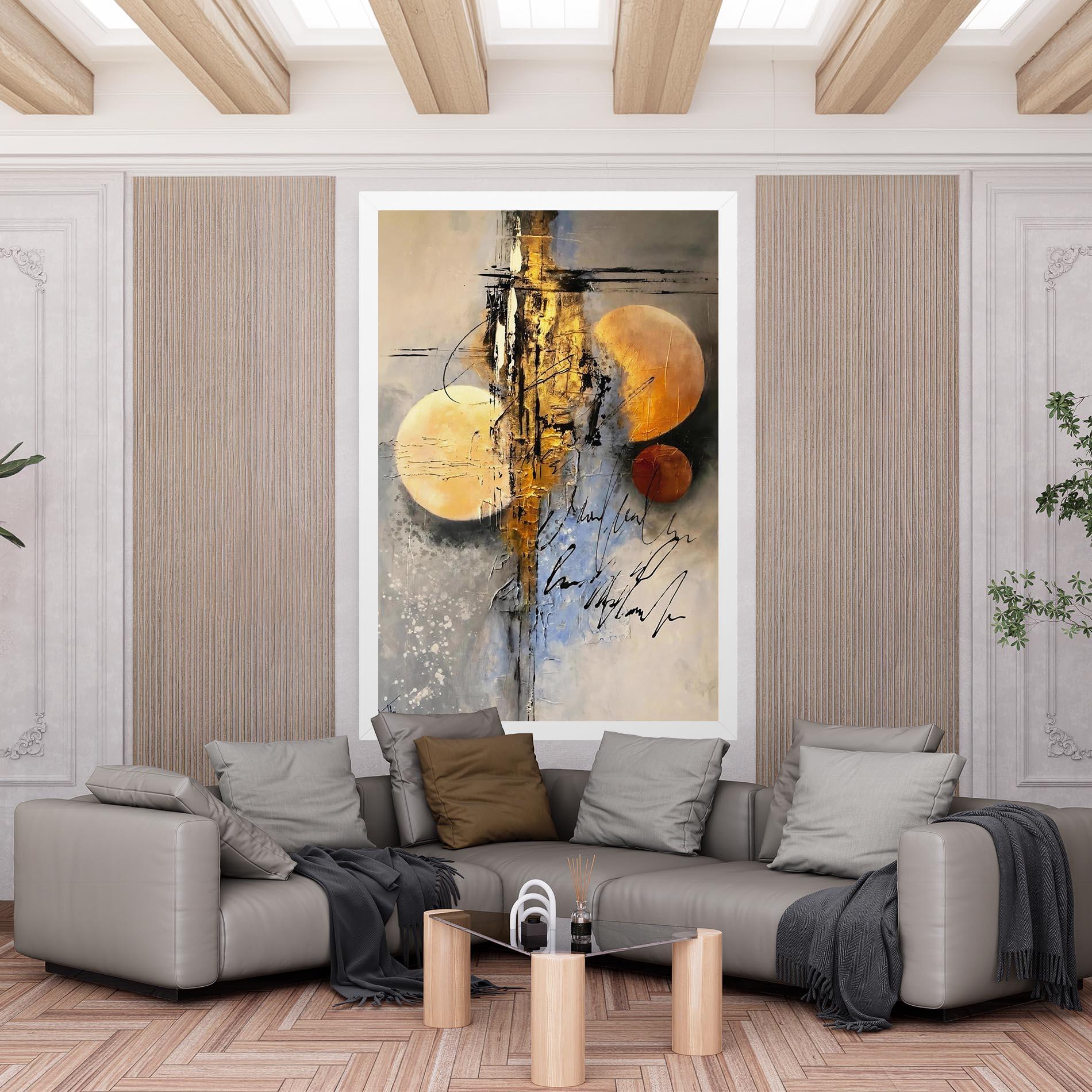 Картина на платно Abstract Moons mockup 6