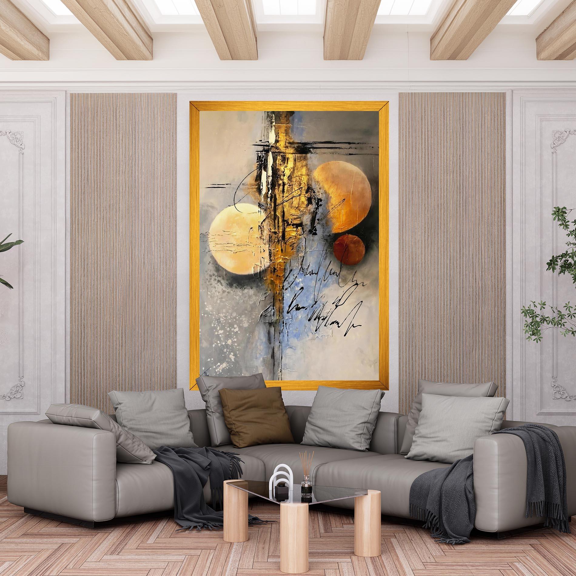 Картина на платно Abstract Moons mockup 6