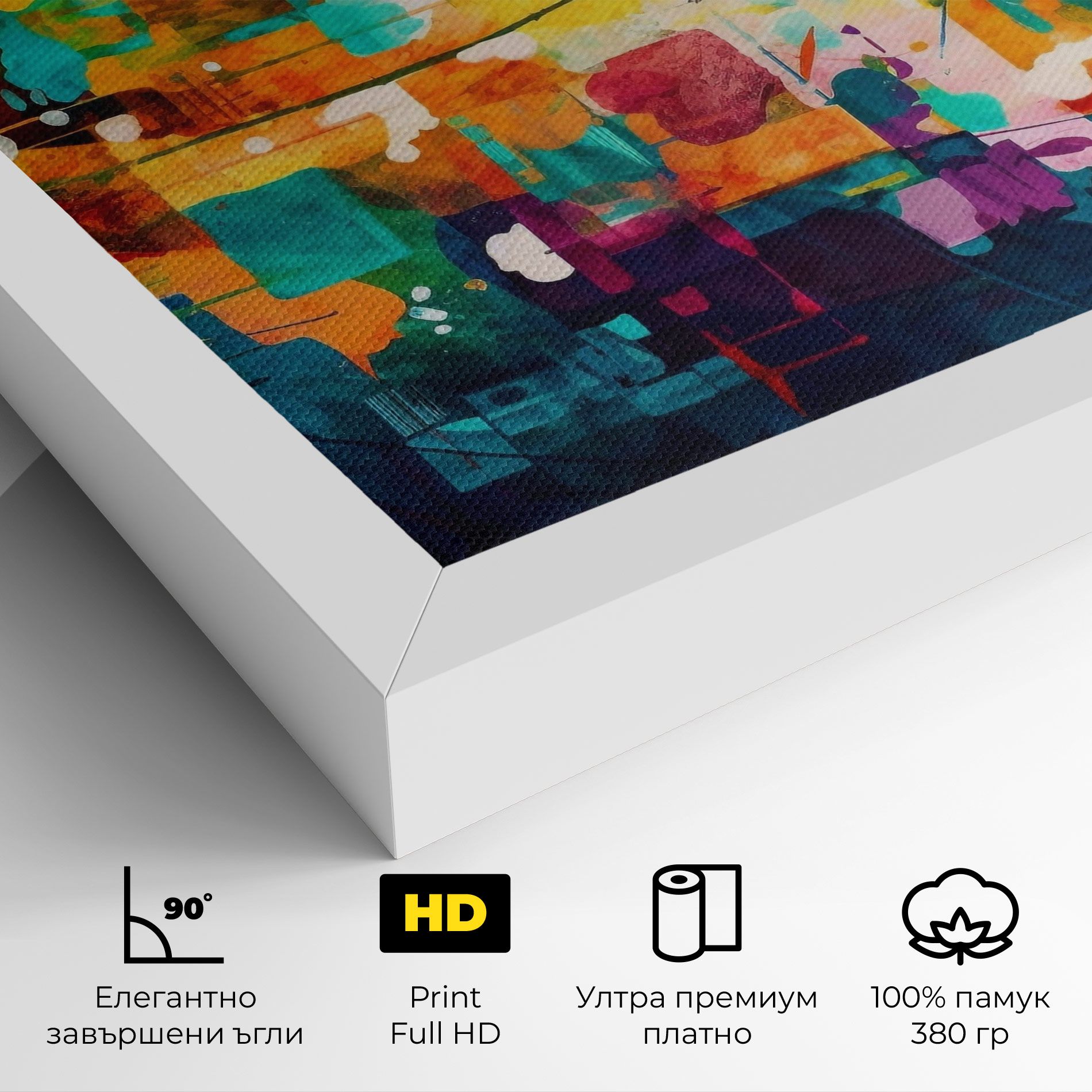 Vibrant Colors On Blue Background mockup 4