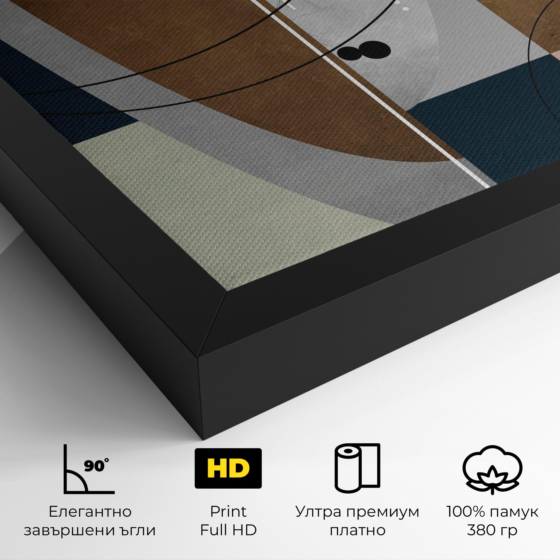 Картина на платно Abstract Brown Face mockup 4