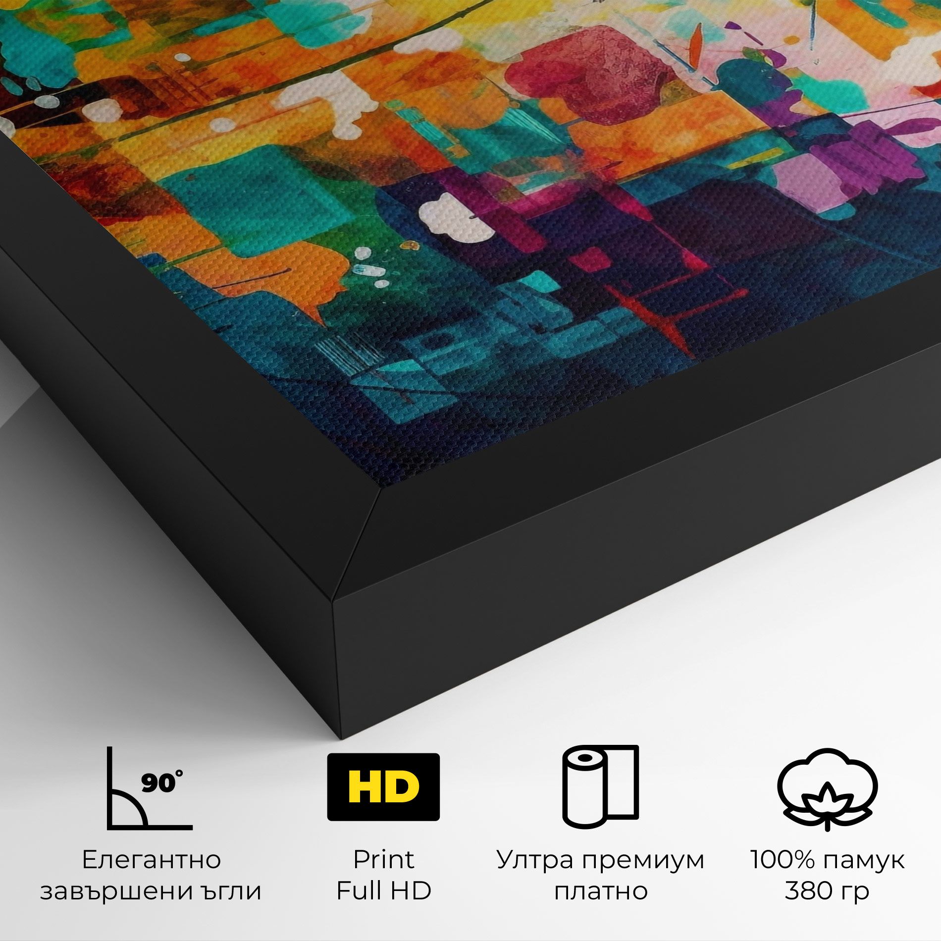 Vibrant Colors On Blue Background mockup 4