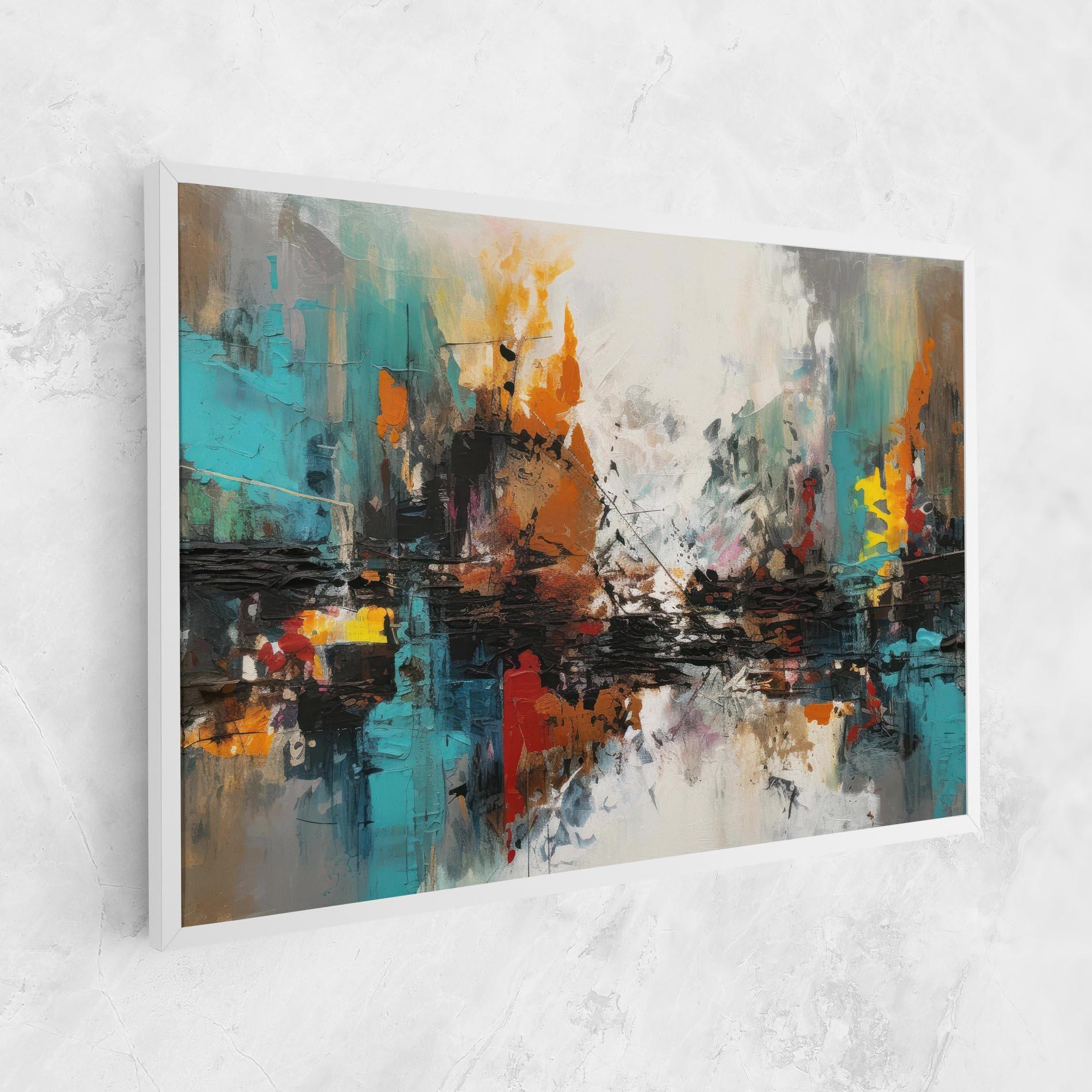 Картина на платно Abstract City Painting mockup 1