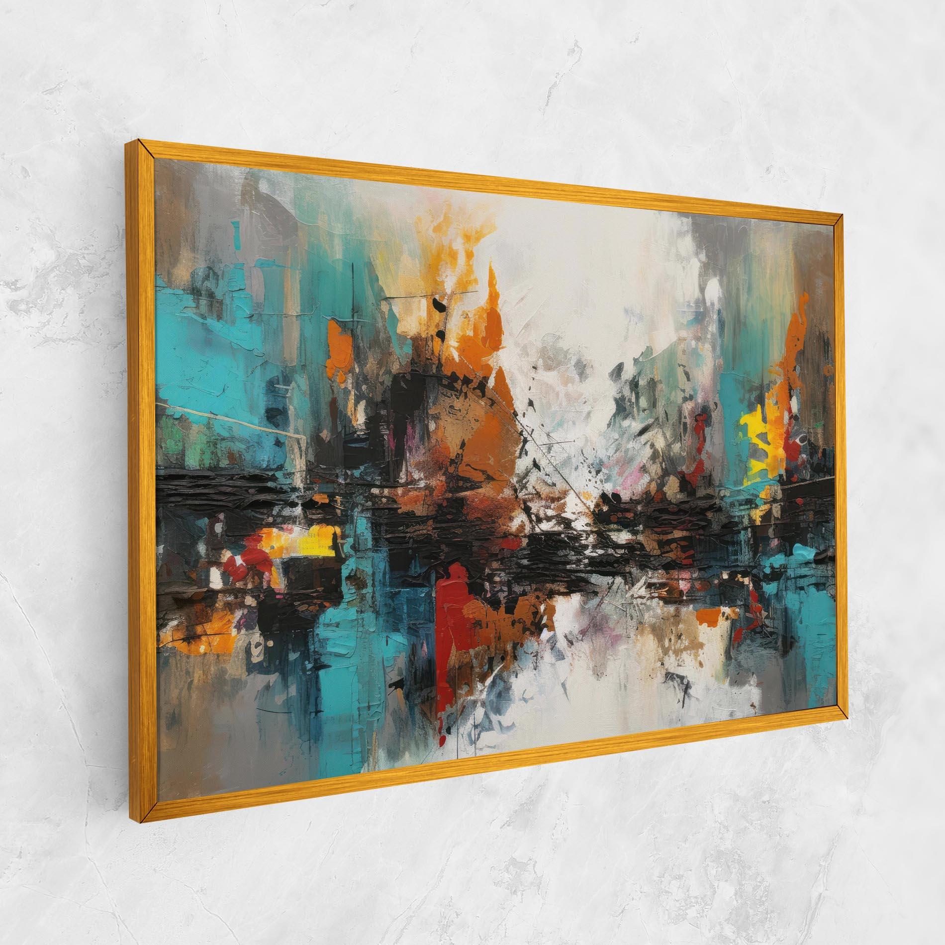 Картина на платно Abstract City Painting mockup 1