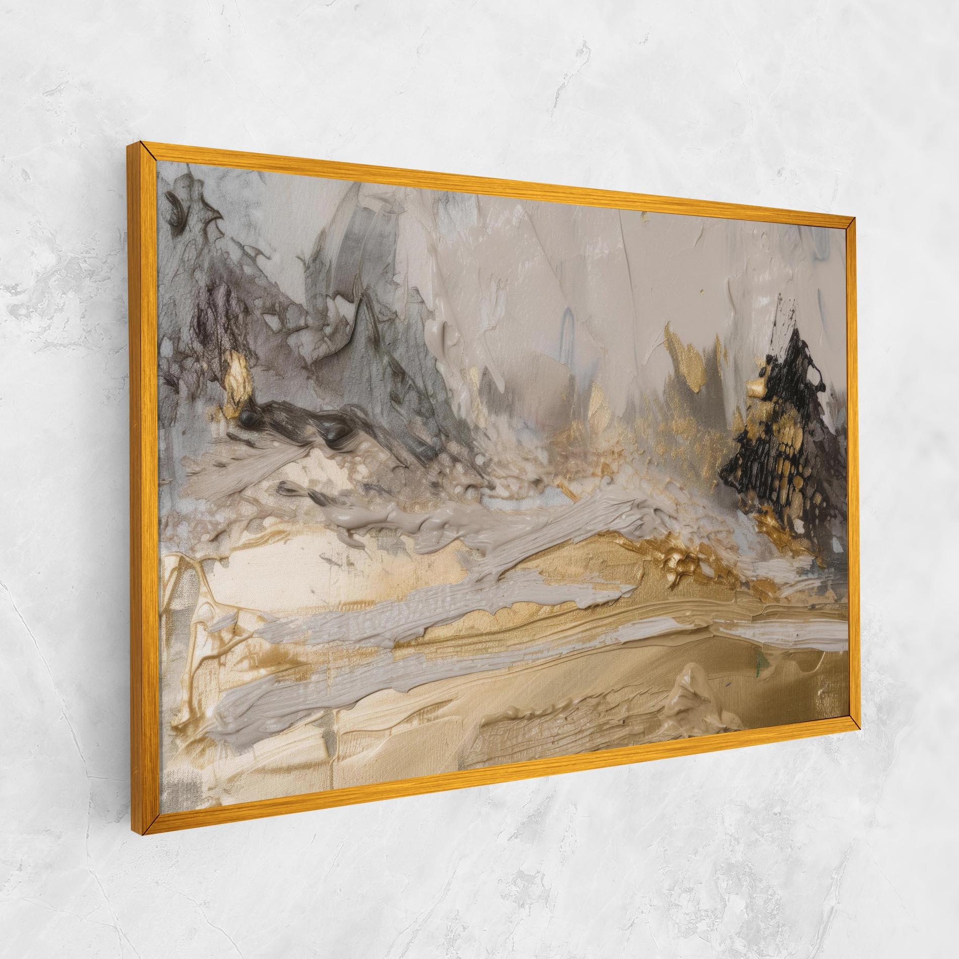 Картина на платно Abstract White Waves mockup 1