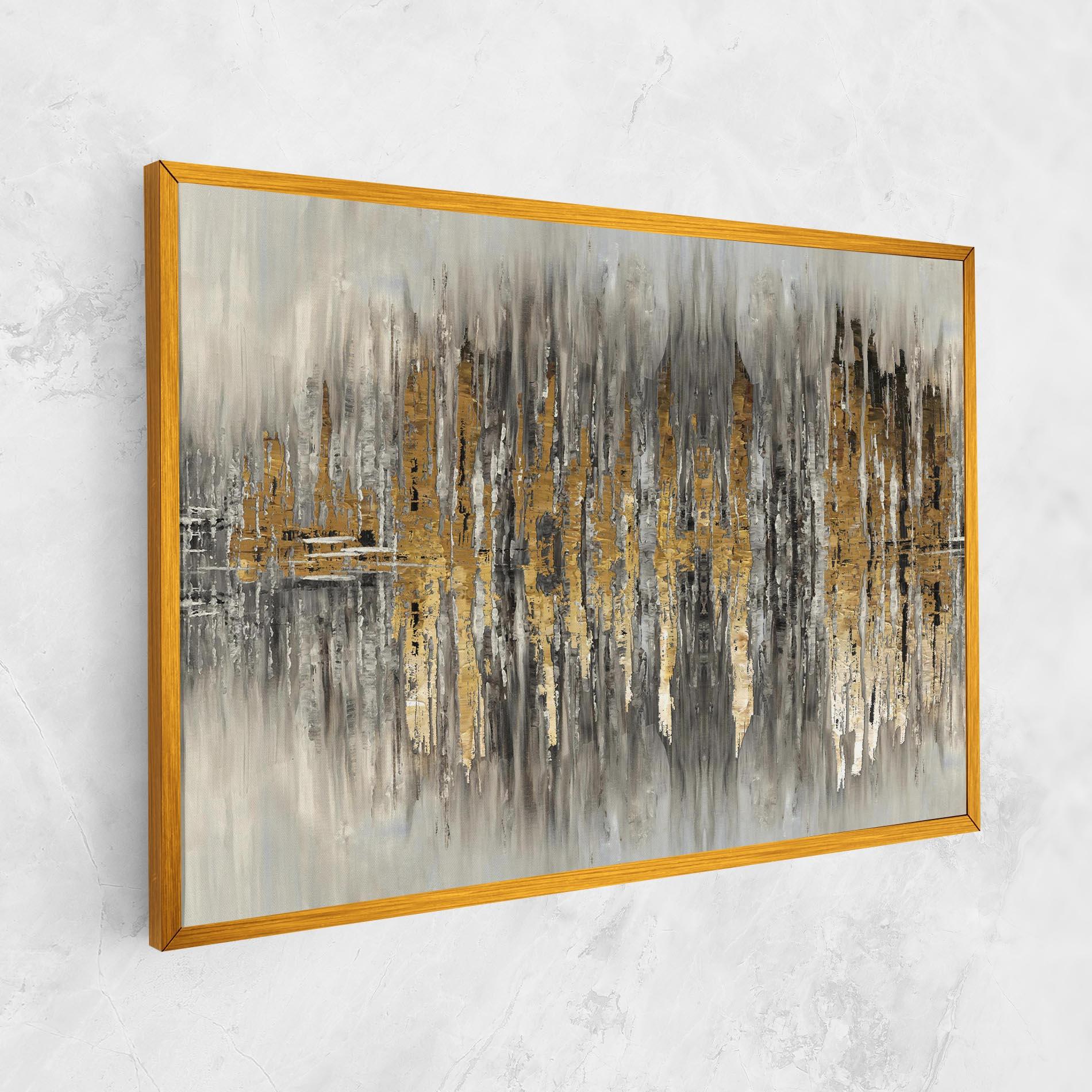 Картина на платно Acrylic Silver Paint mockup 1