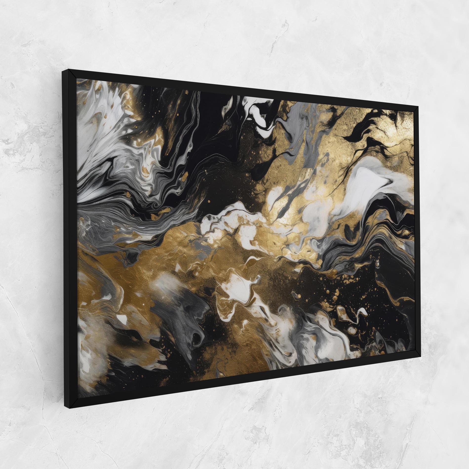 Картина на платно Gold Acrylic Fluid mockup 1