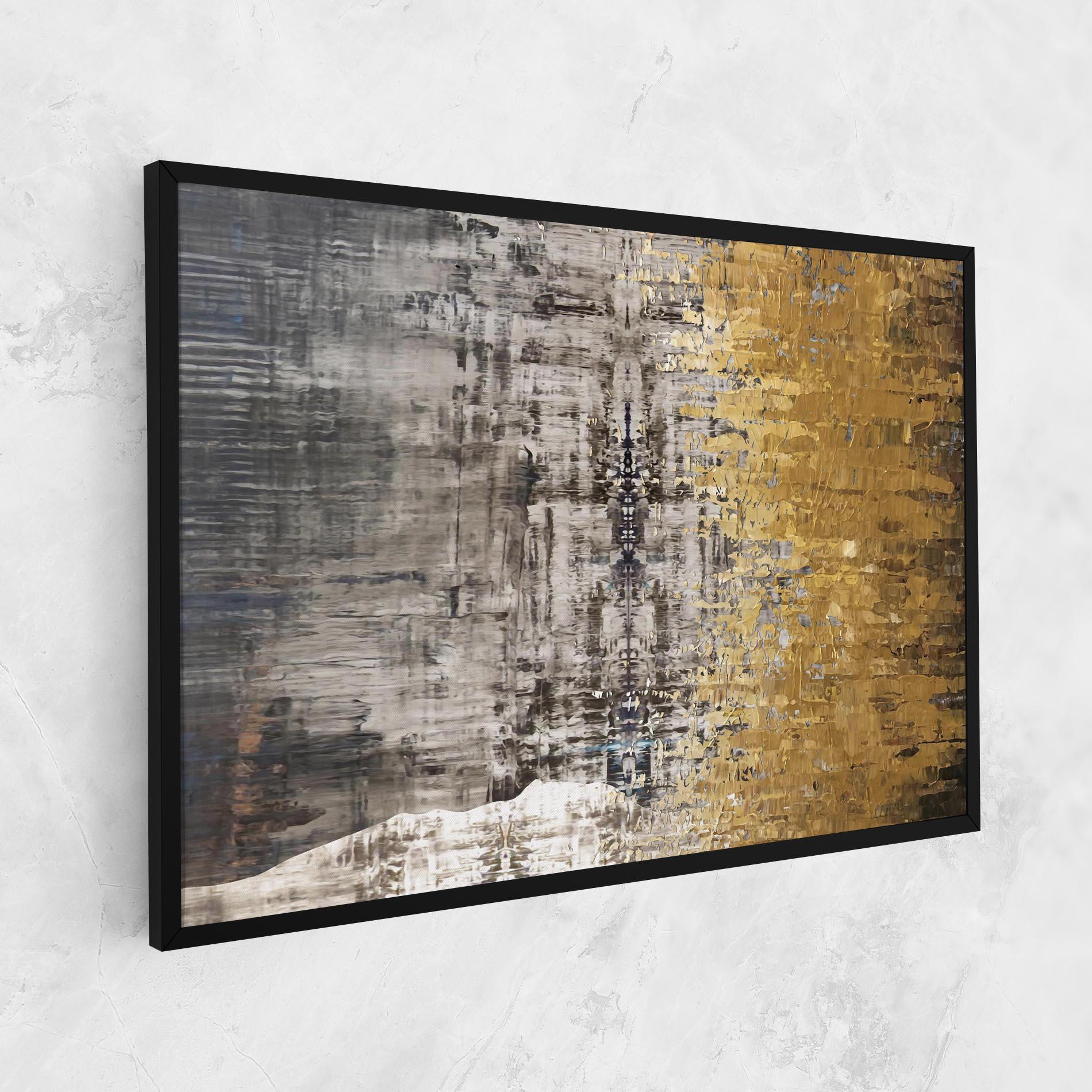 Картина на платно Gold Oil Paint mockup 1