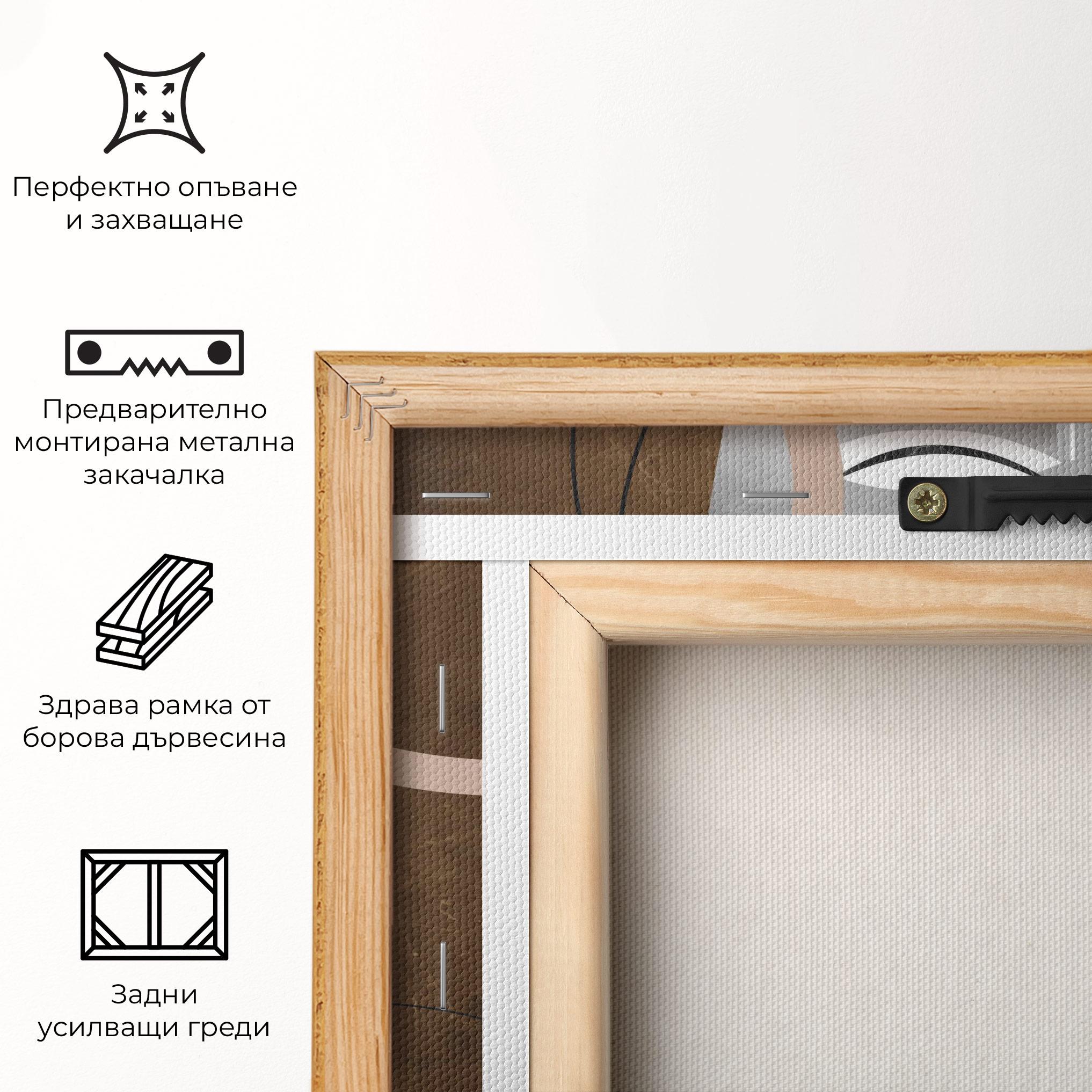 Картина на платно Abstract Brown Face mockup 5