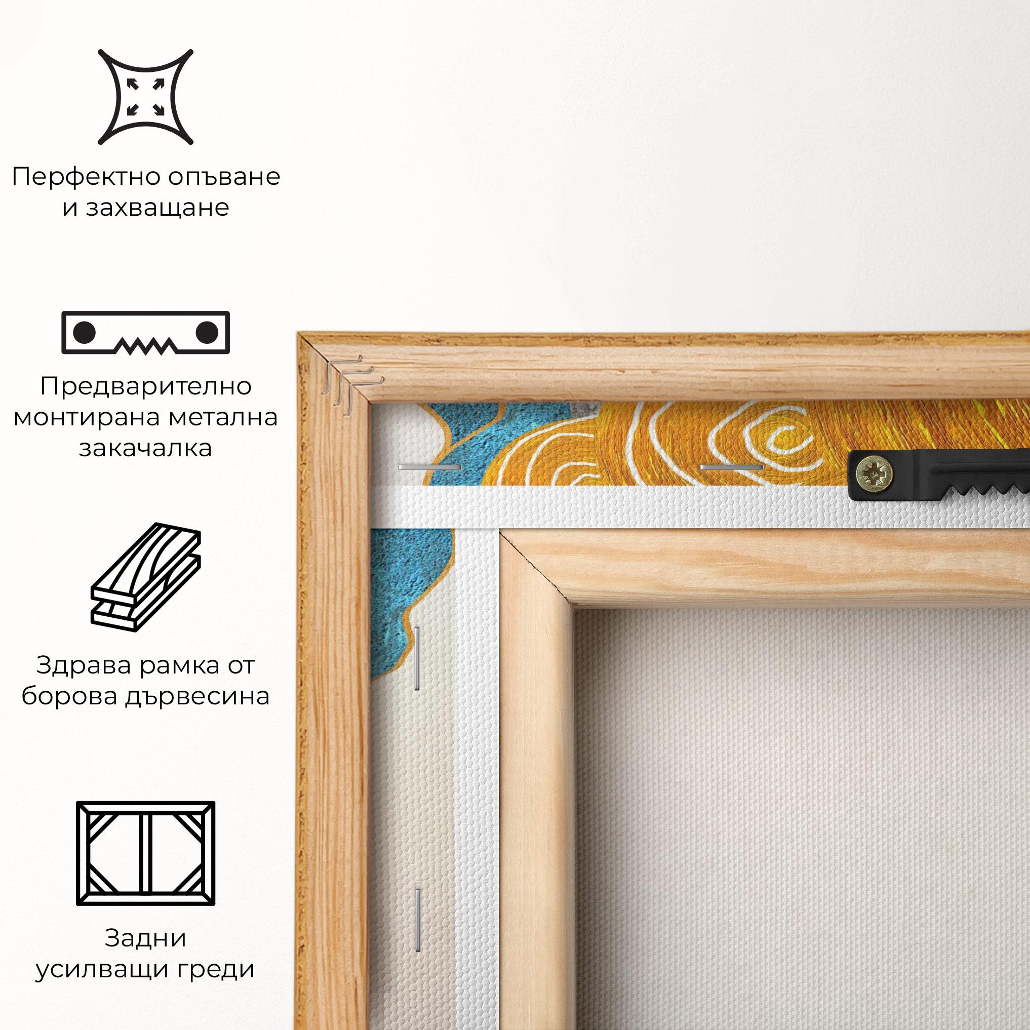 Картина на платно Abstract Grey Face 1 mockup 5