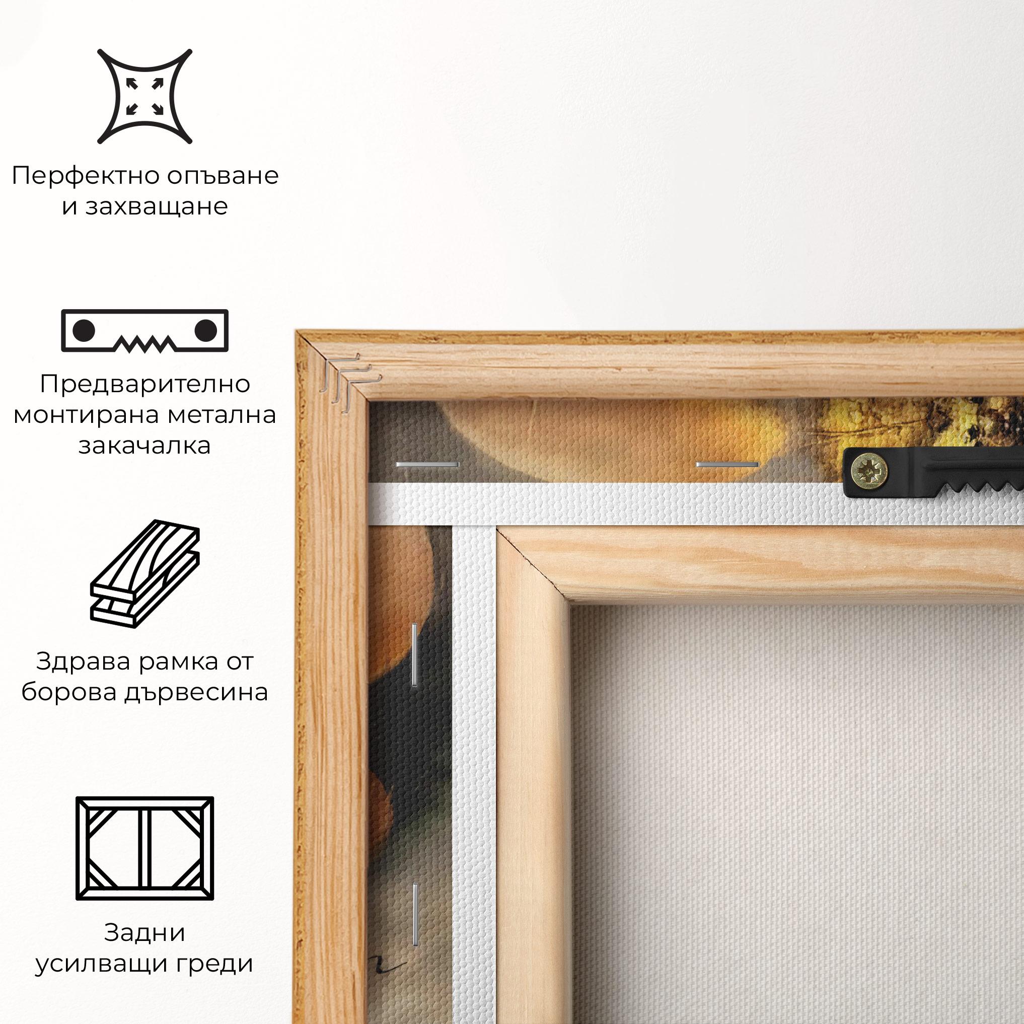 Картина на платно Abstract Moons mockup 5