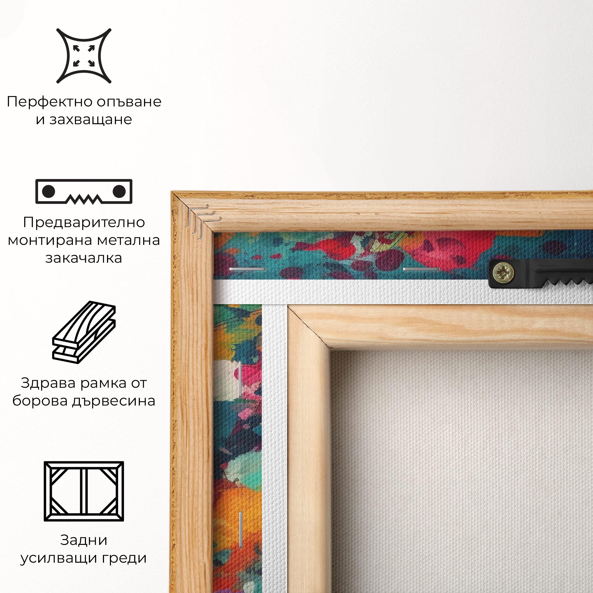 Картина на платно Colors Blue Background mockup 5