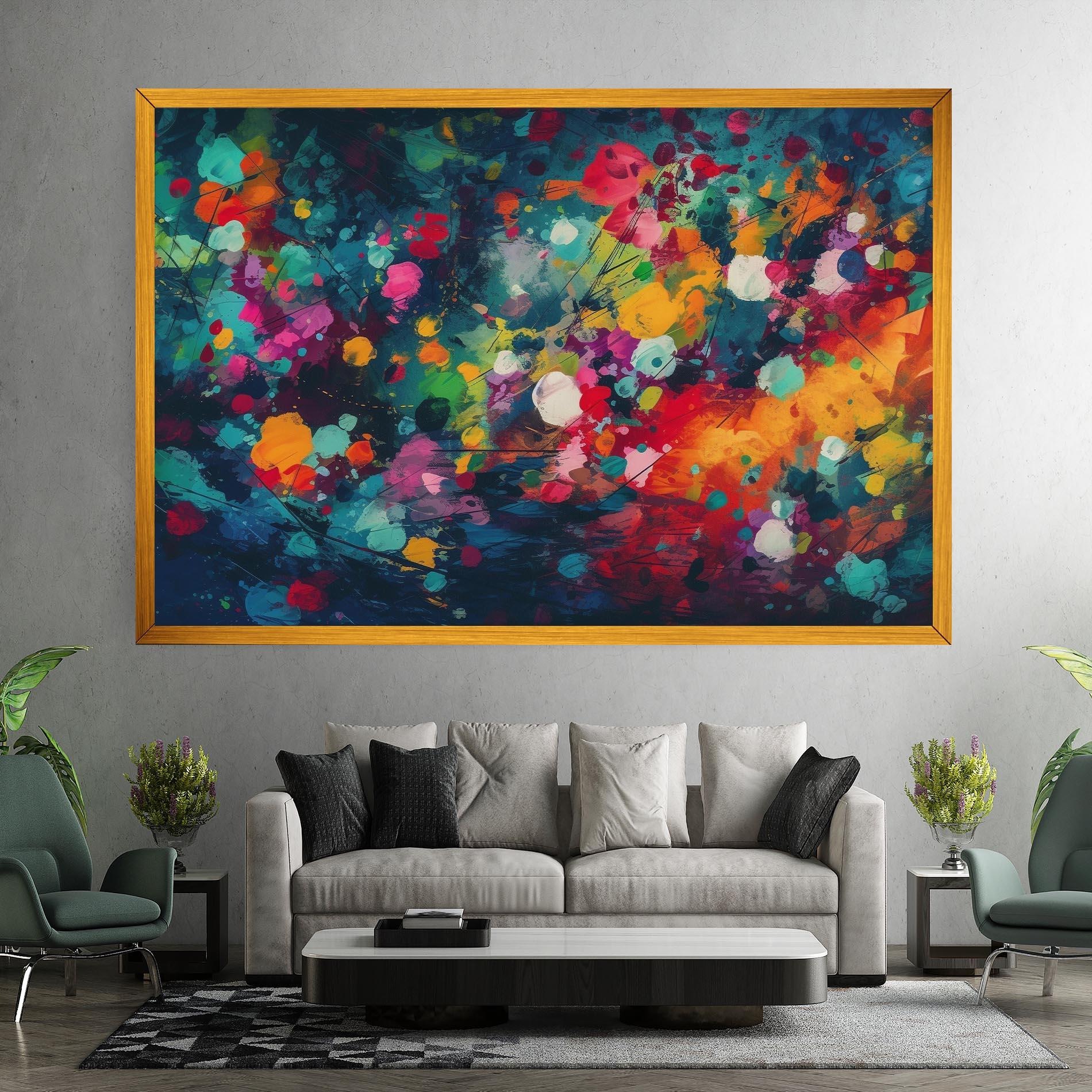 Картина на платно Colors Blue Background mockup 7