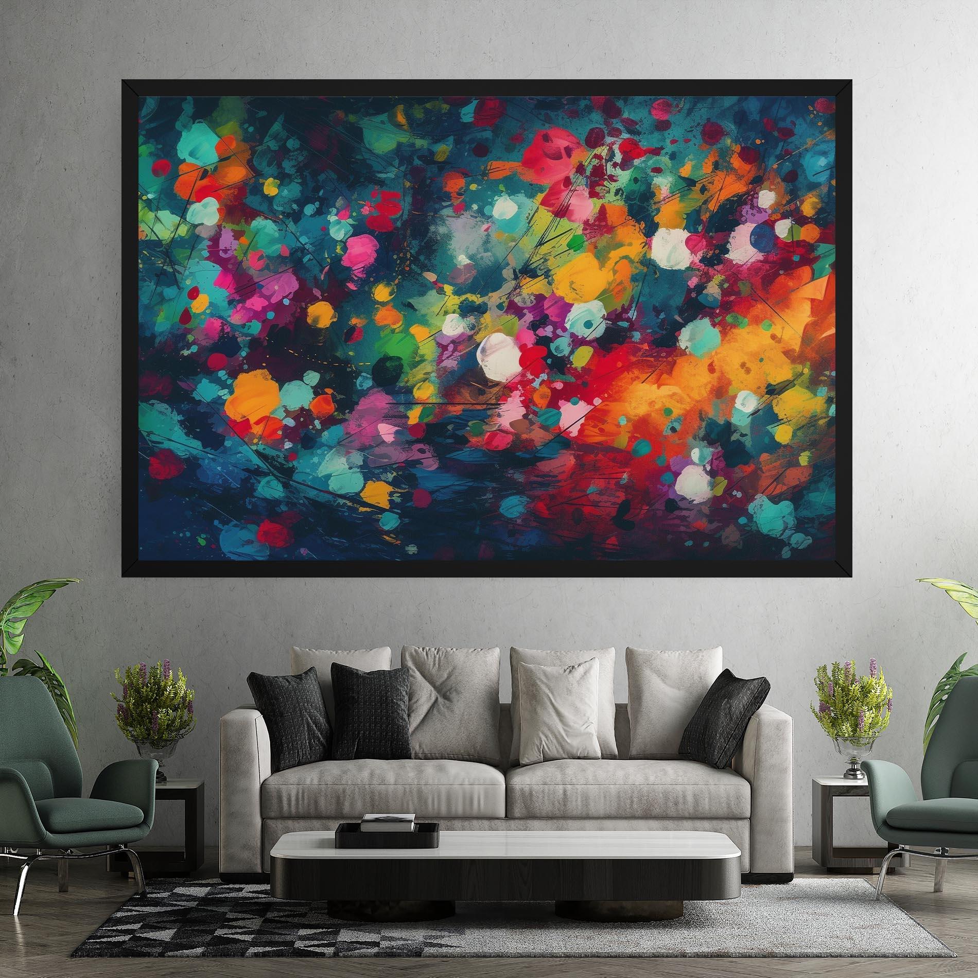 Картина на платно Colors Blue Background mockup 7