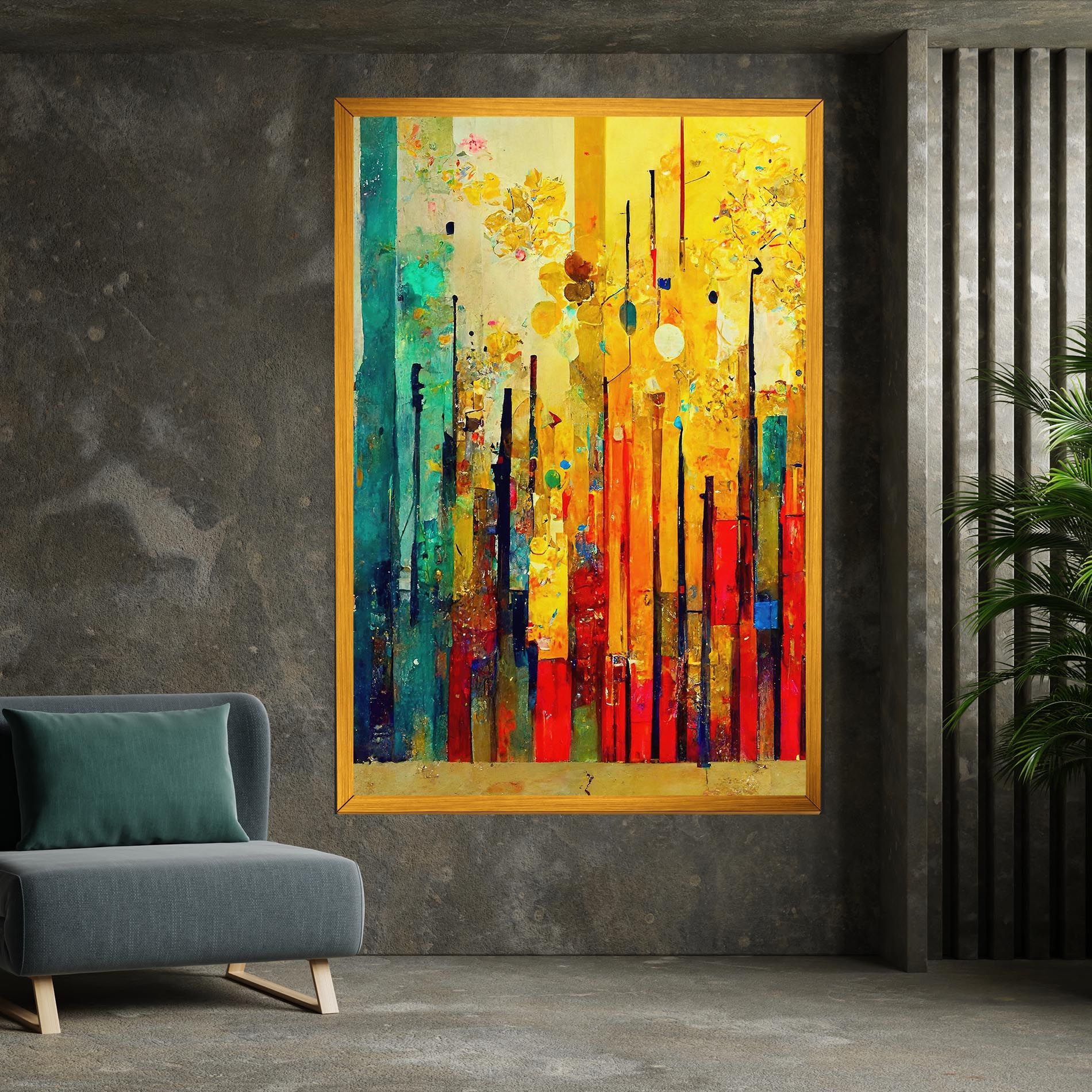 Black Lines On Yellow Light mockup 7