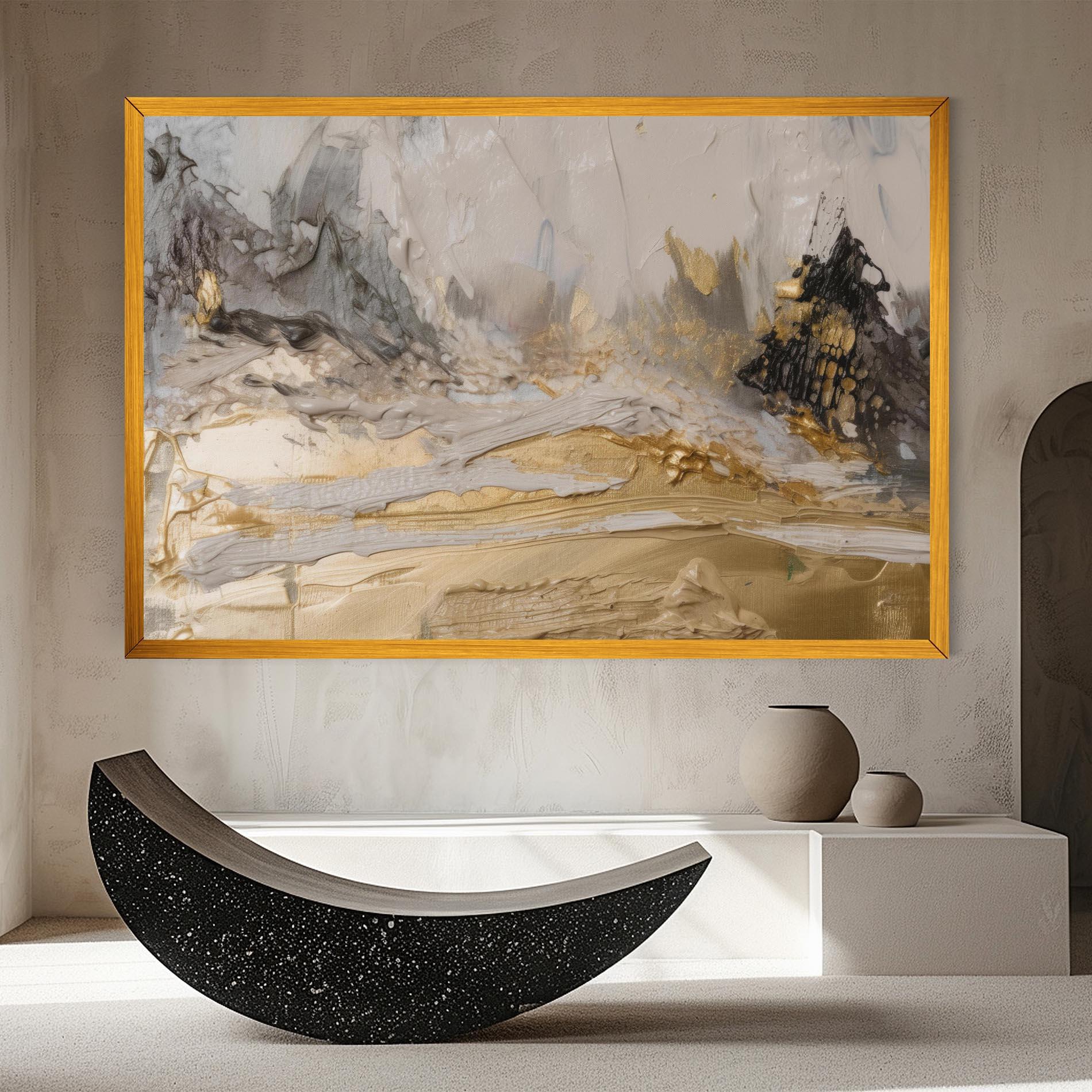 Картина на платно Abstract White Waves mockup 8