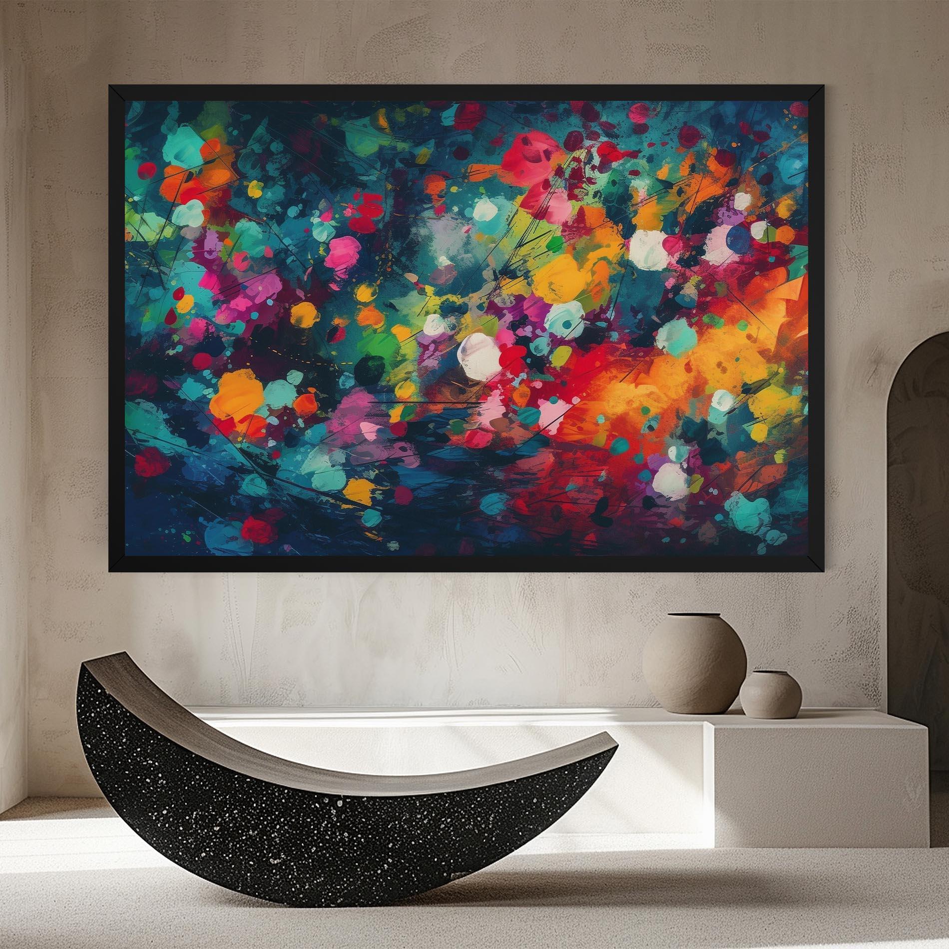 Картина на платно Colors Blue Background mockup 8