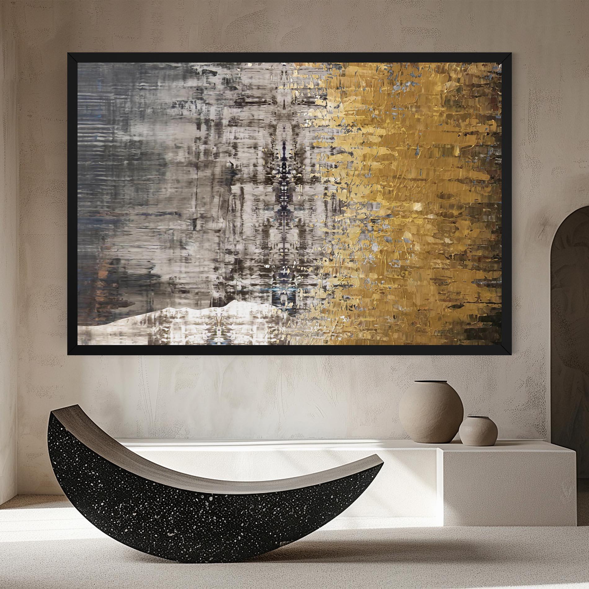 Картина на платно Gold Oil Paint mockup 8