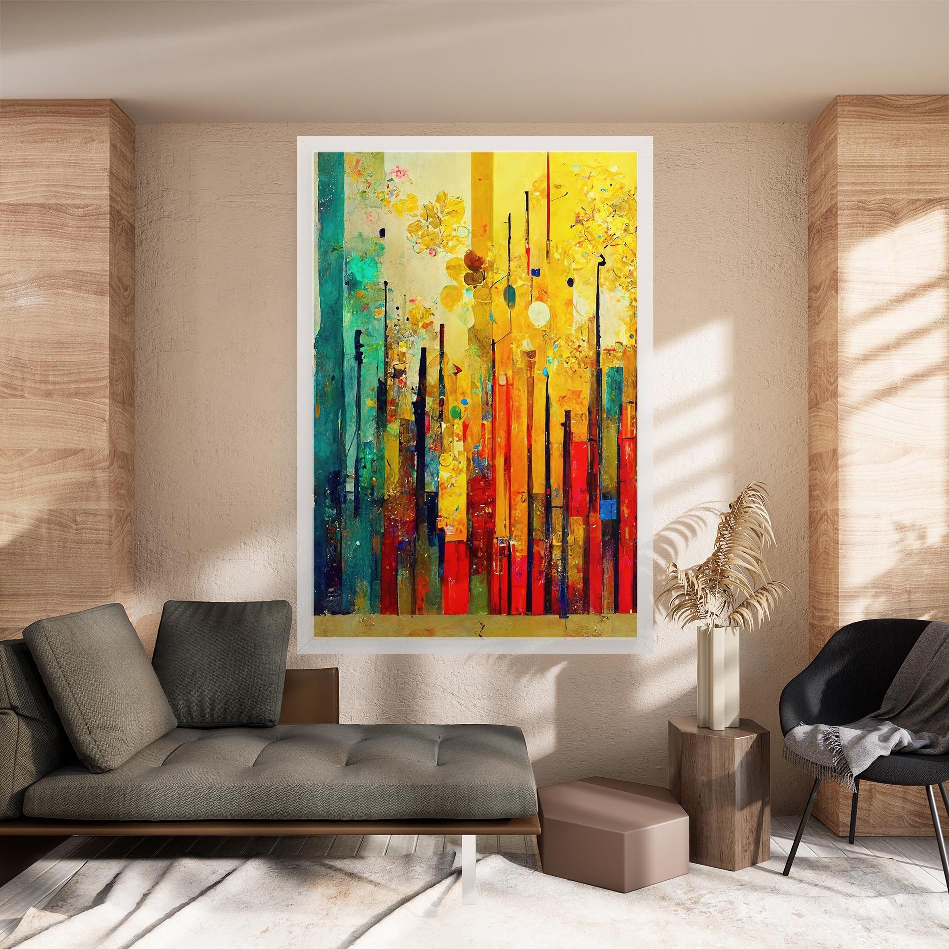 Black Lines On Yellow Light mockup 8