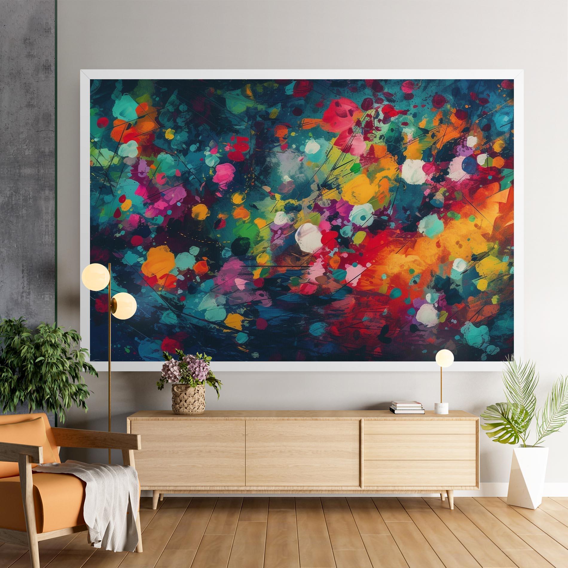 Картина на платно Colors Blue Background mockup 9