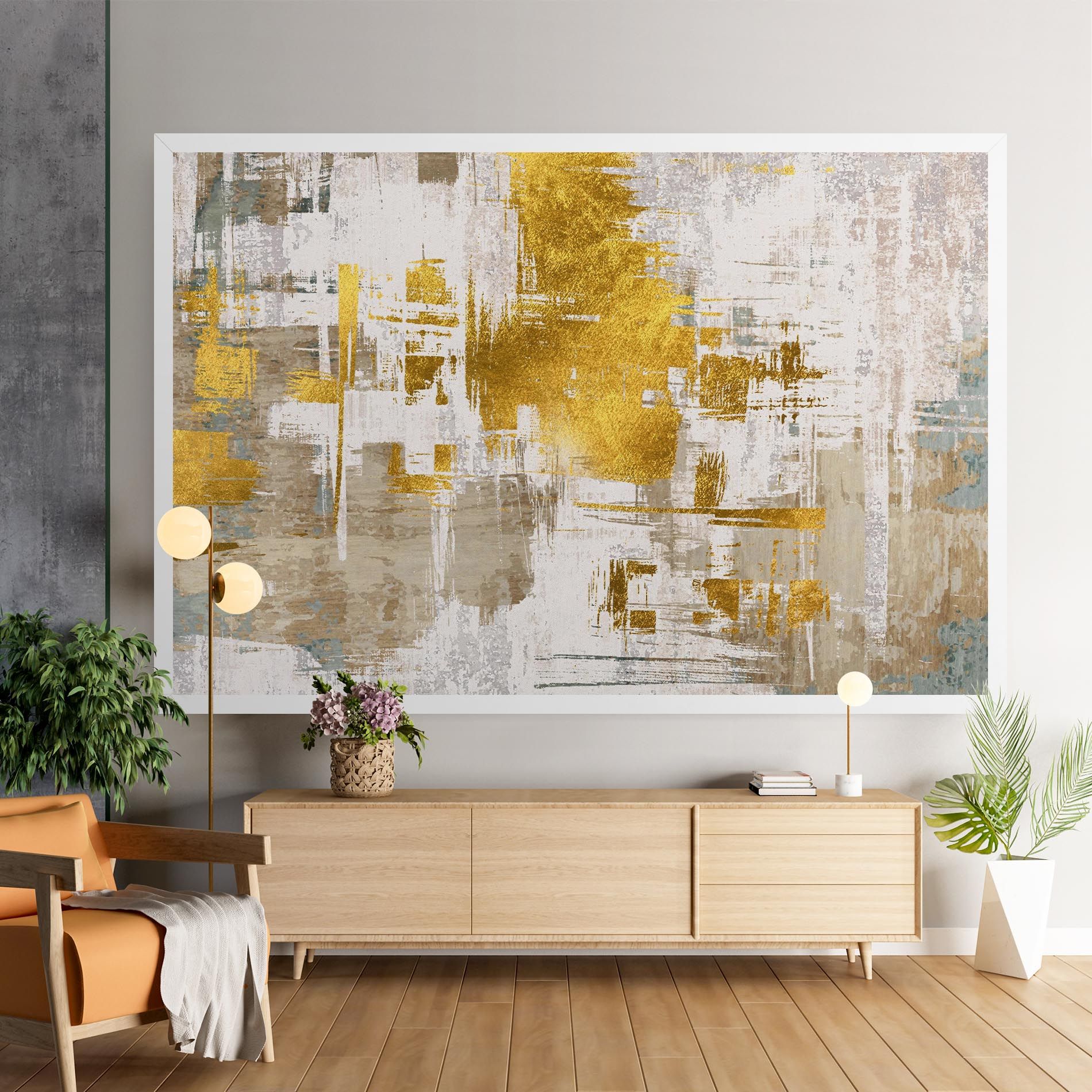 Gold And White Brush mockup 9