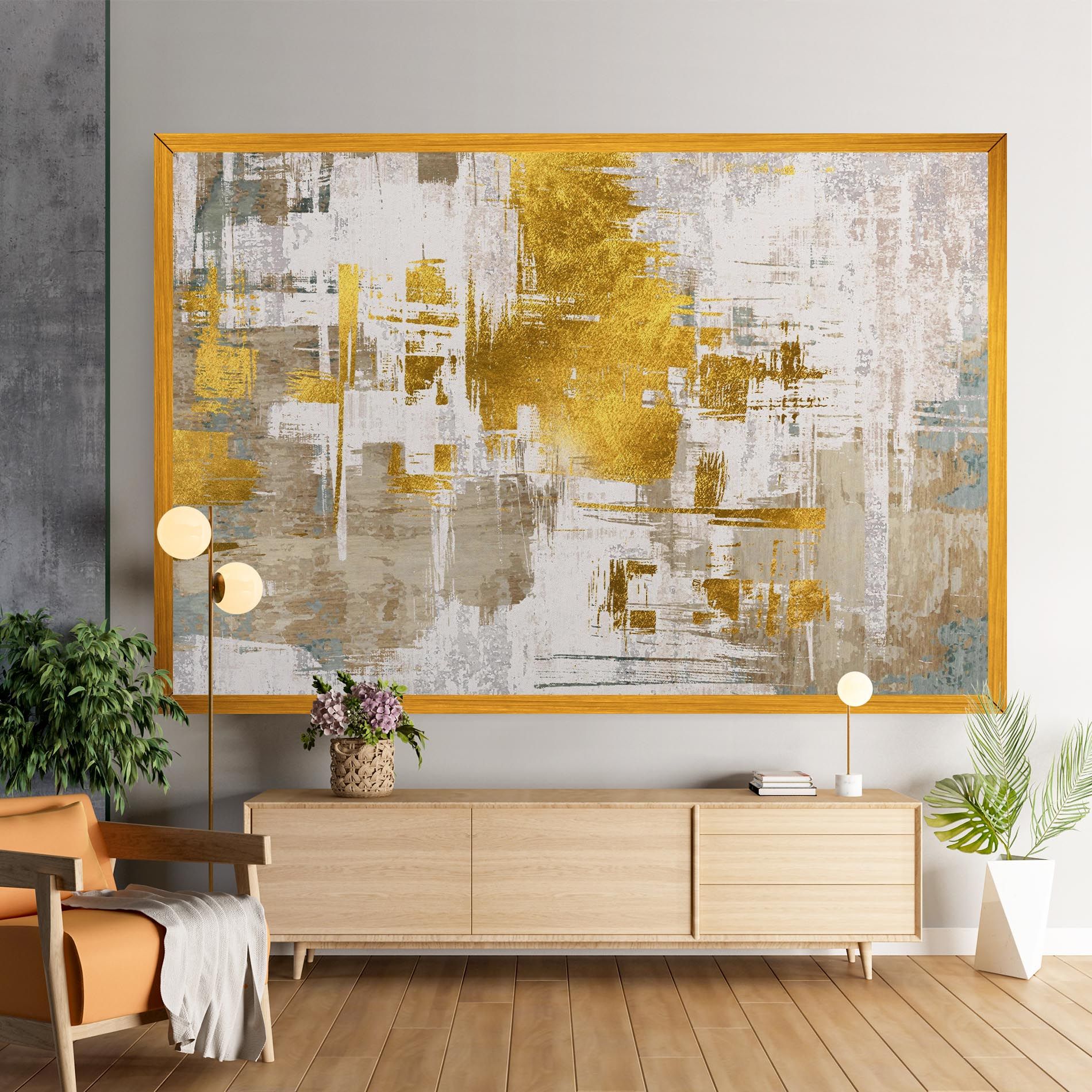 Gold And White Brush mockup 9