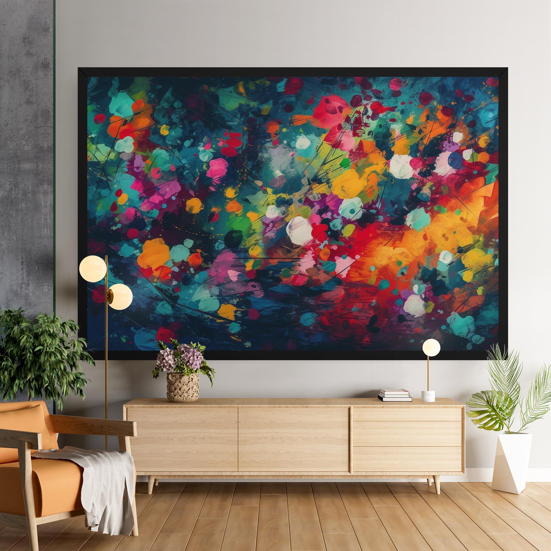 Картина на платно Colors Blue Background mockup 9