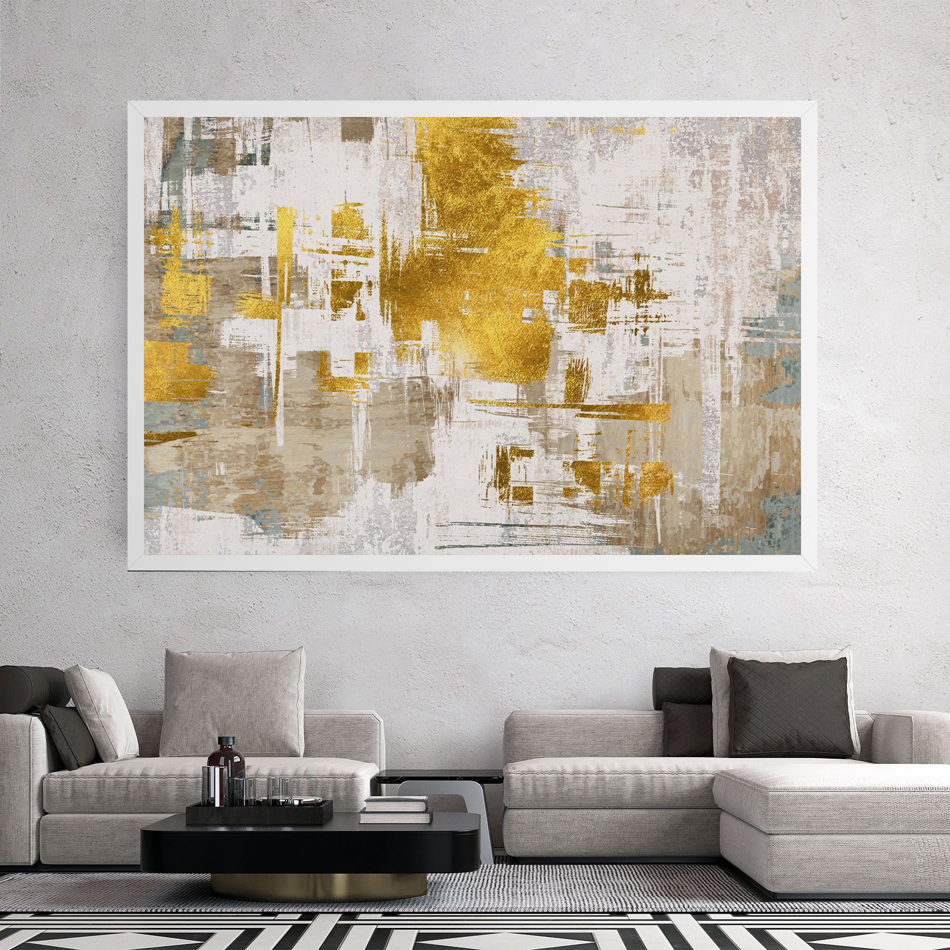 Gold And White Brush mockup 2