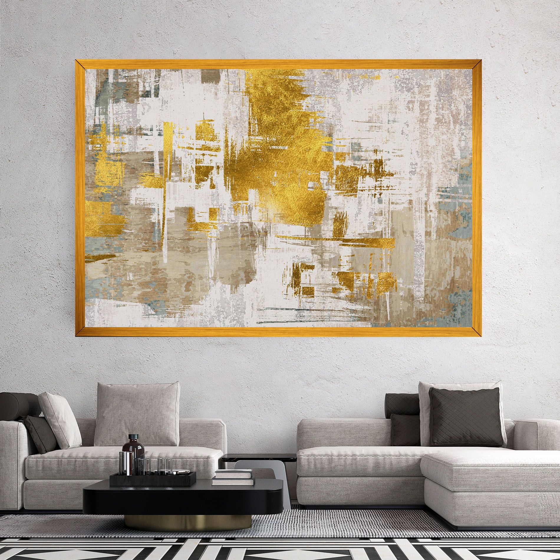 Gold And White Brush mockup 2