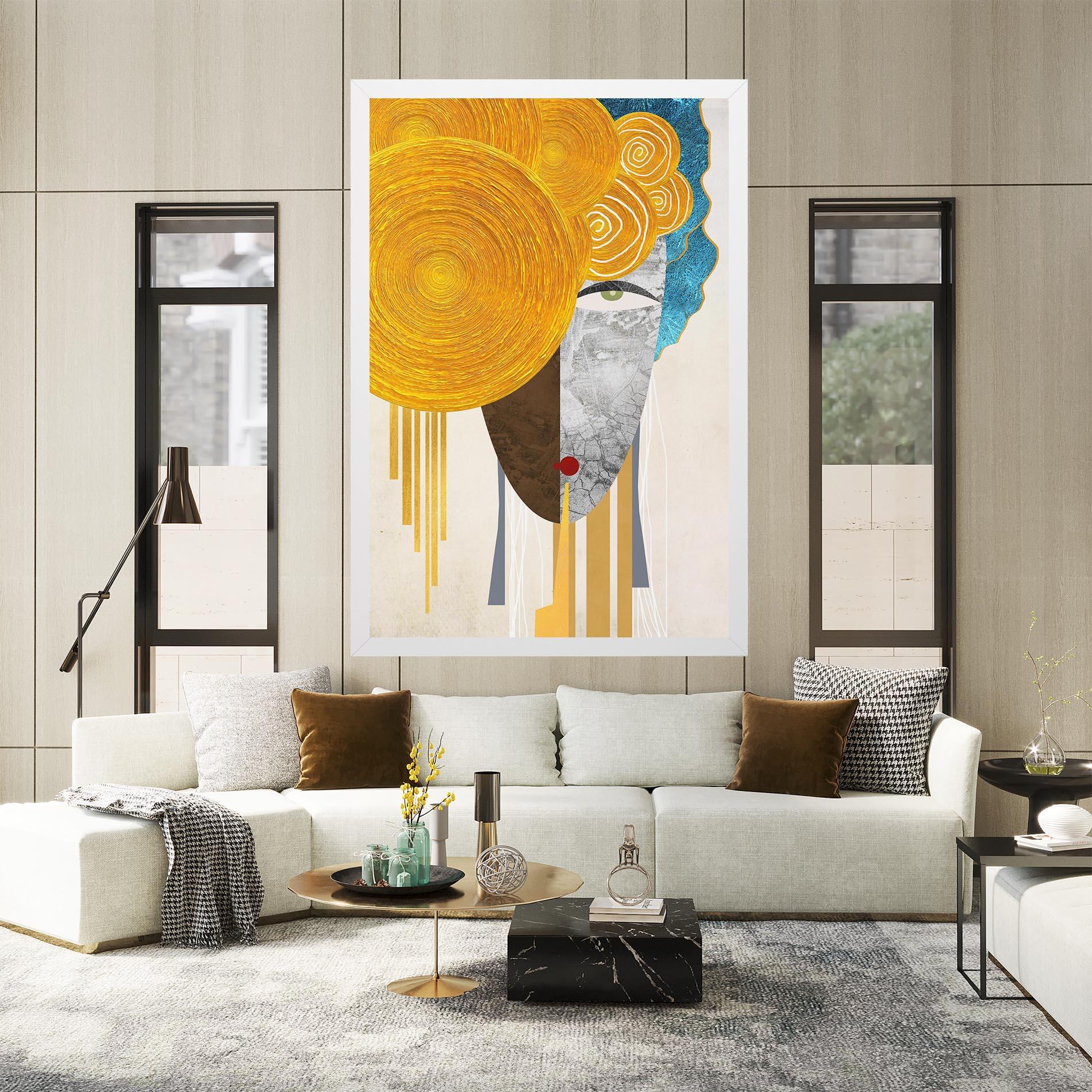 Картина на платно Abstract Grey Face 1 mockup 2