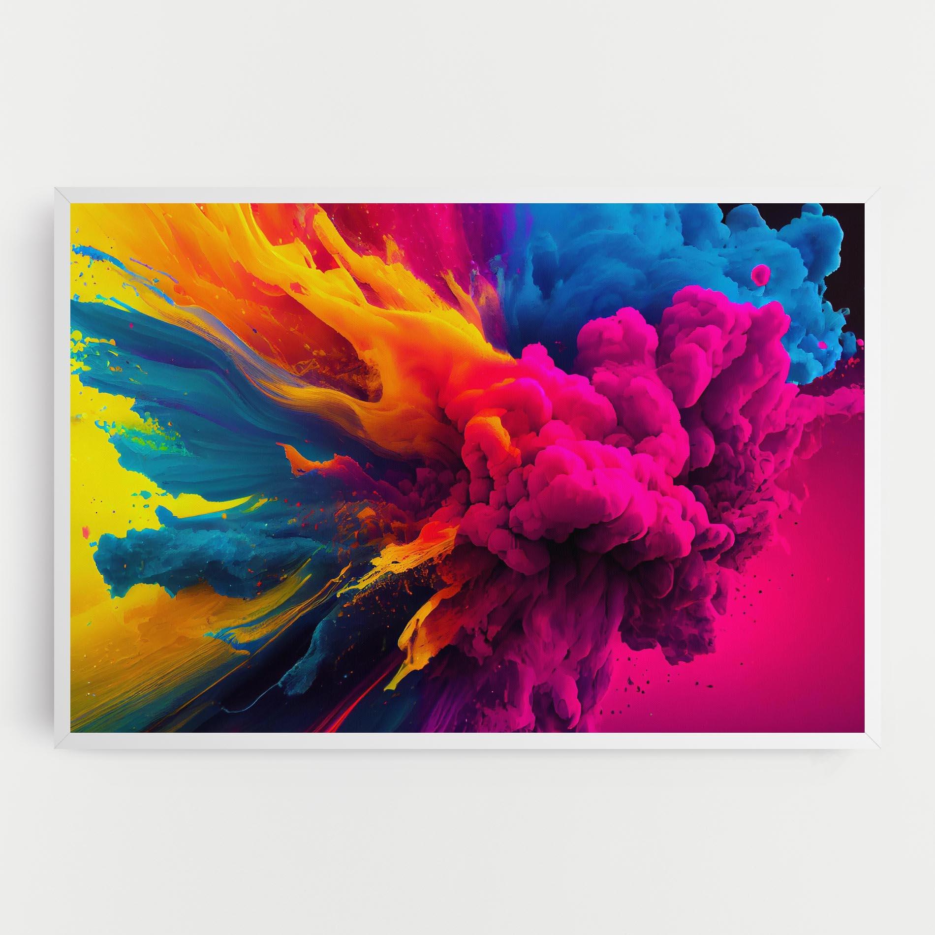 Картина на платно Colorful Paint Explosion mockup 0