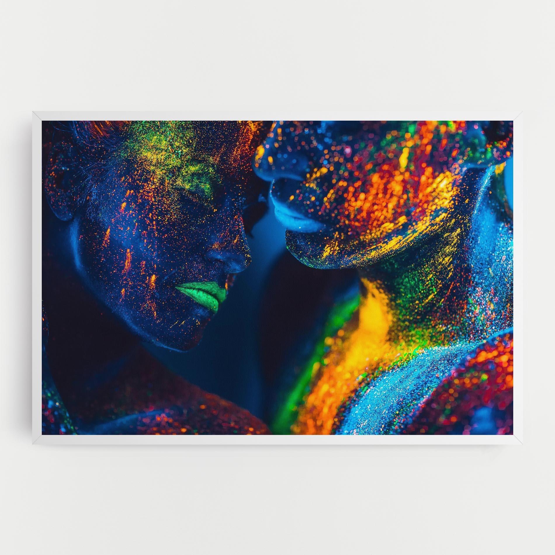 Картина на платно Fluorescent Green Lips mockup 0