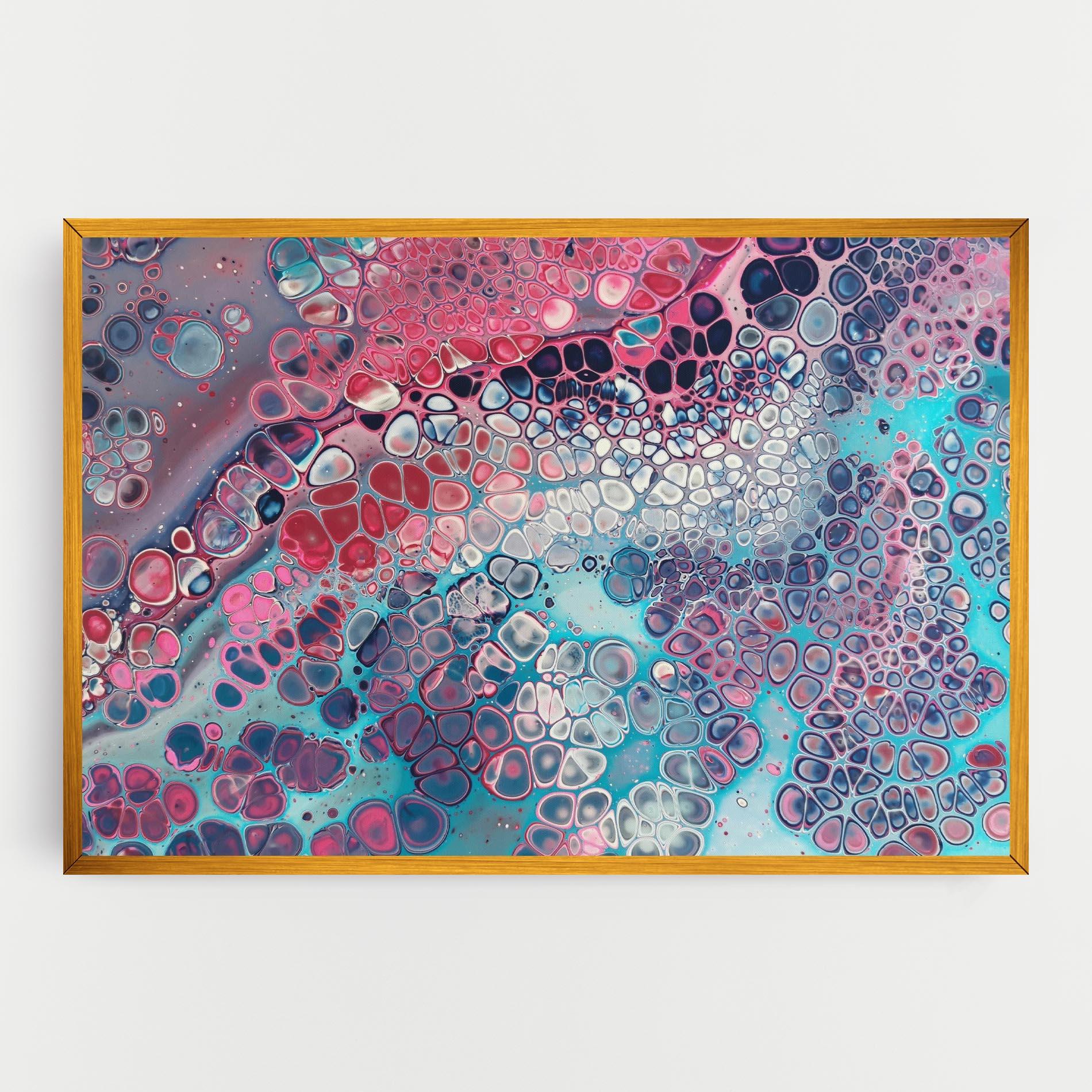 Картина на платно Abstract Blue Objects mockup 0