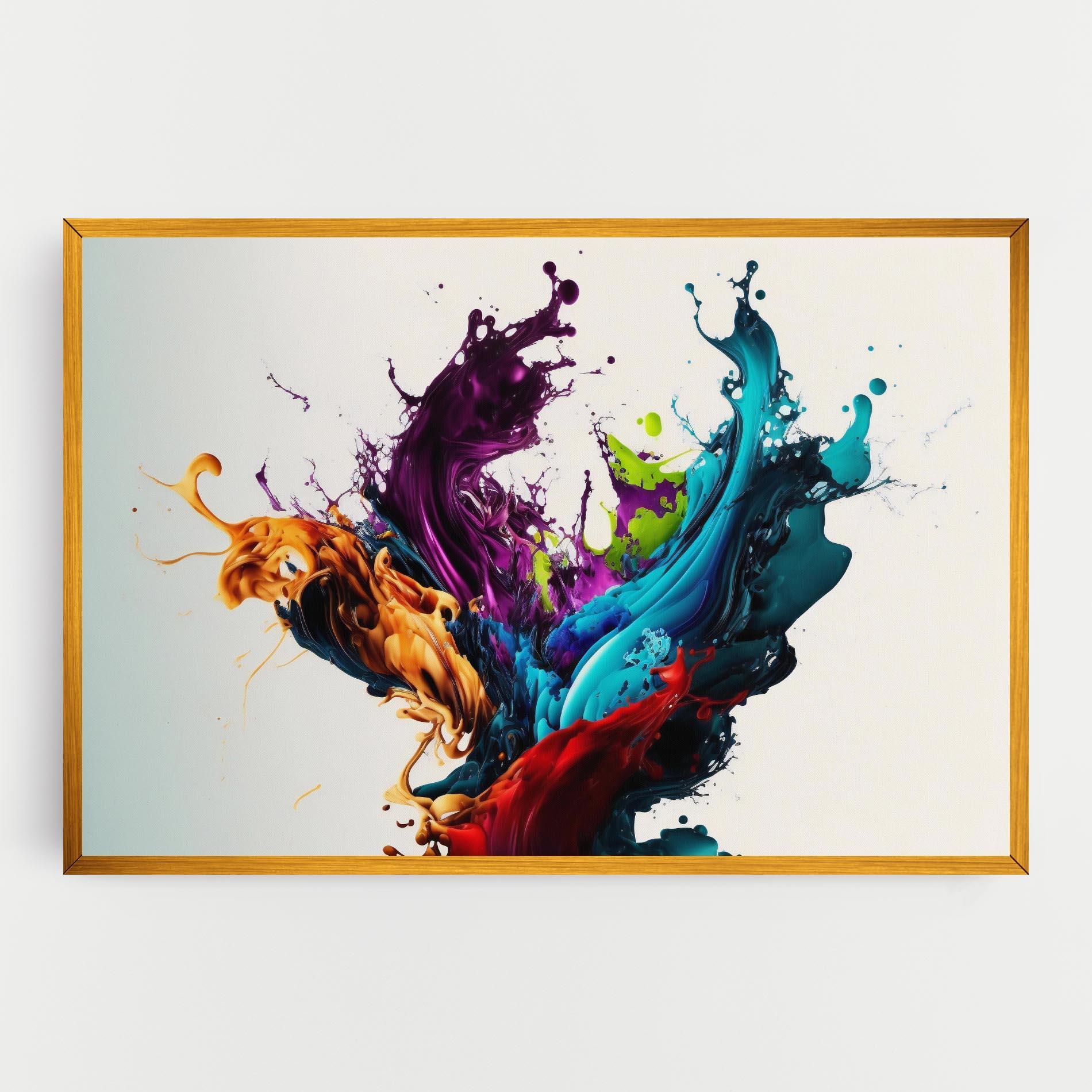 Картина на платно Dark Purple Splash mockup 0