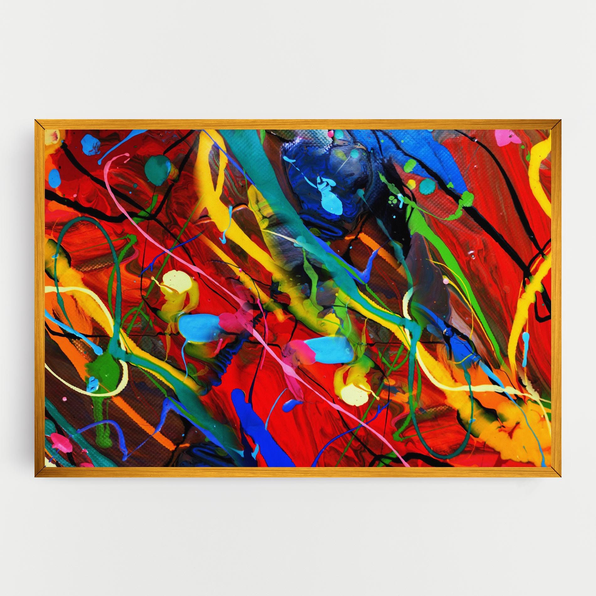 Hand Draw Red Painting mockup 0