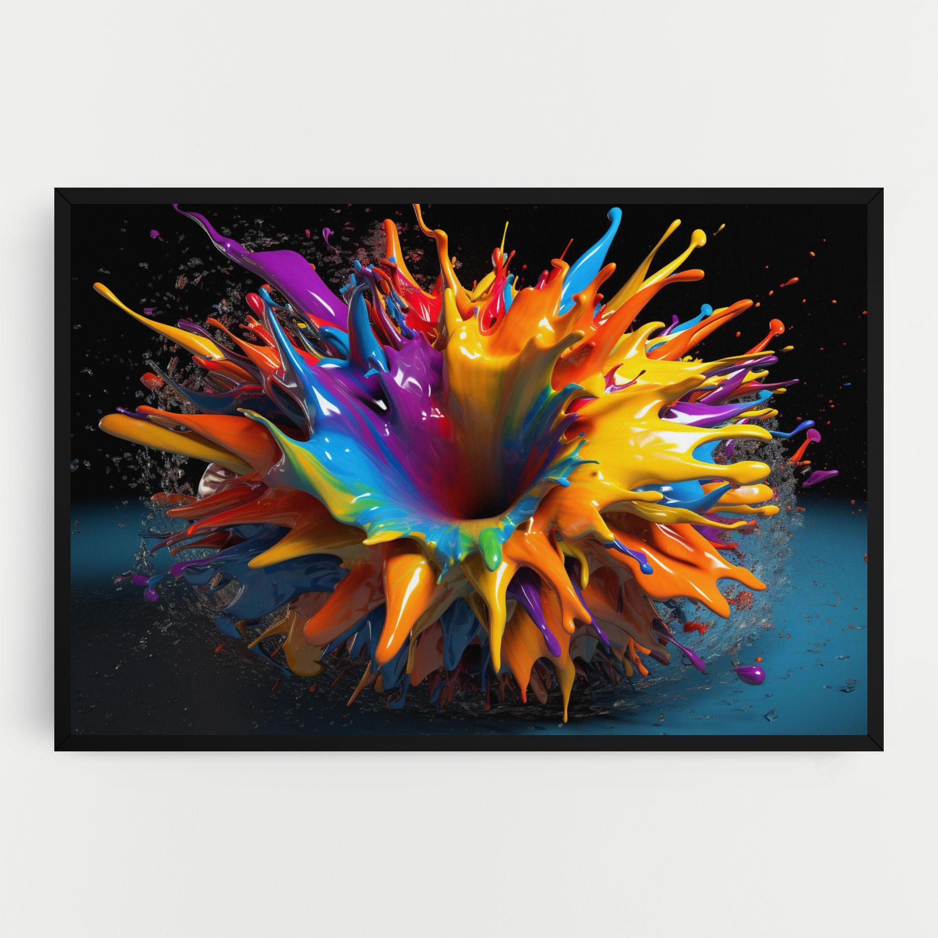 Картина на платно 3d Color Splash mockup 0