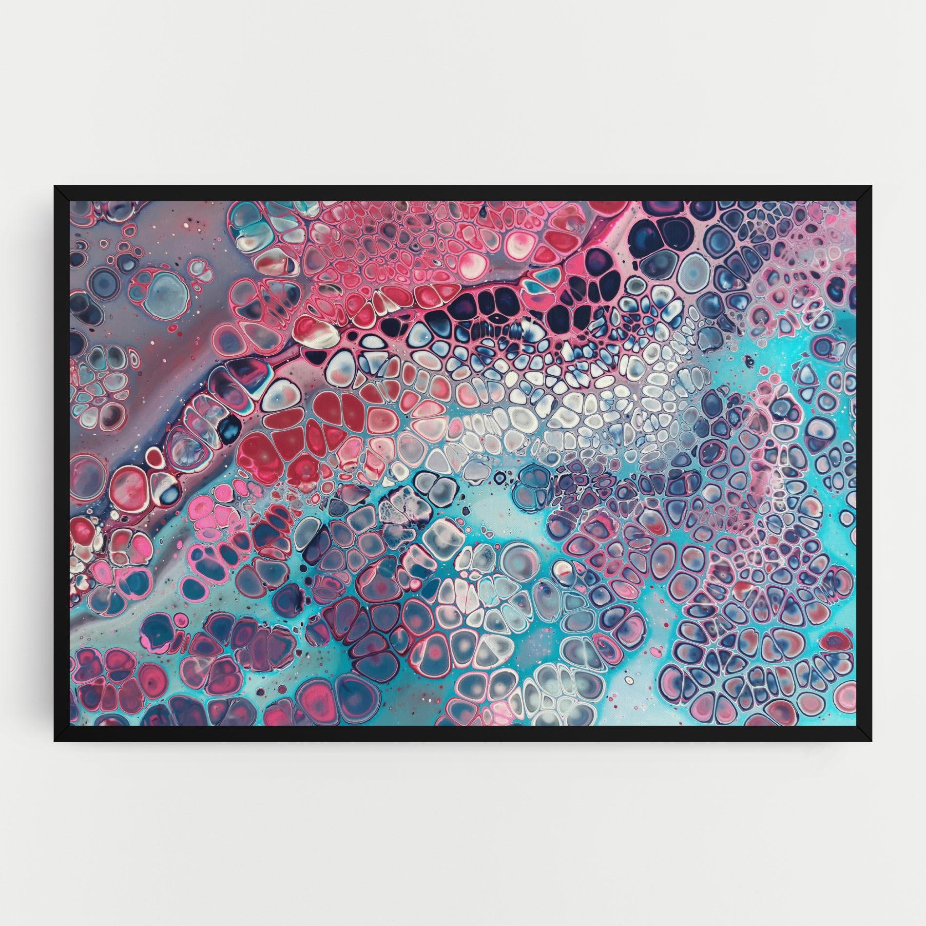 Картина на платно Abstract Blue Objects mockup 0