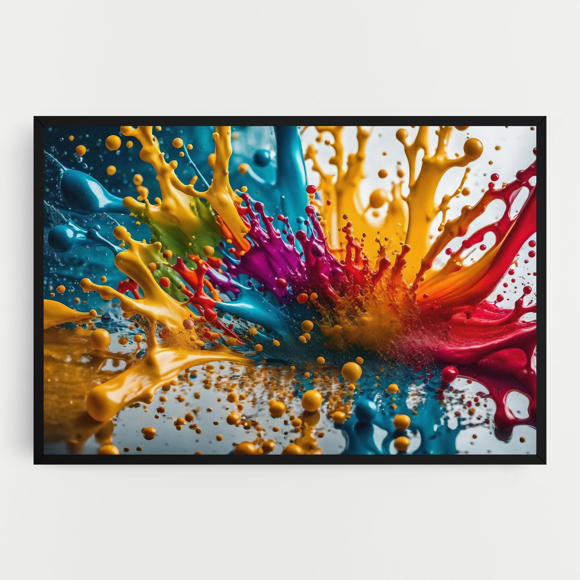 Картина на платно Colorful Water Splash mockup 0