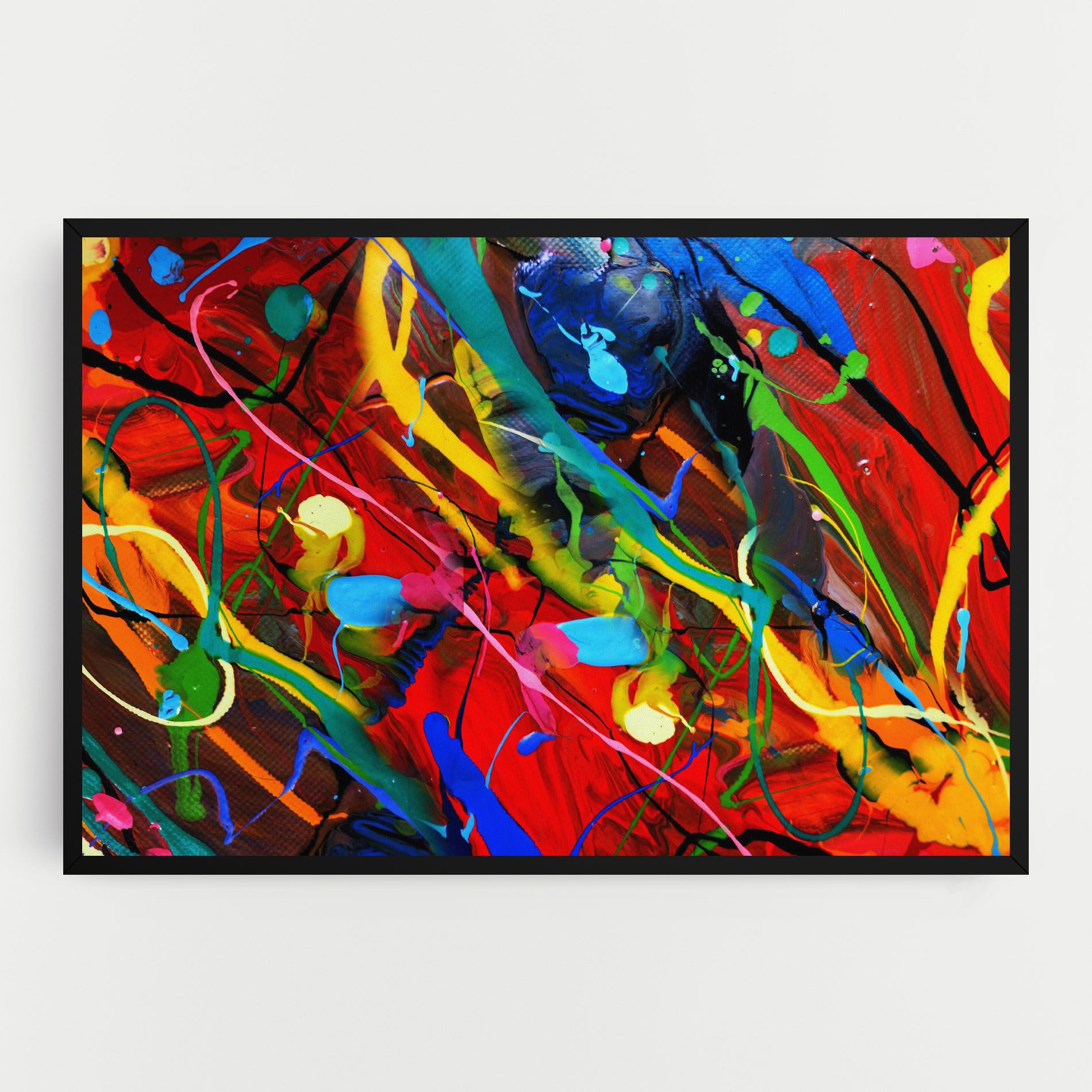 Hand Draw Red Painting mockup 0